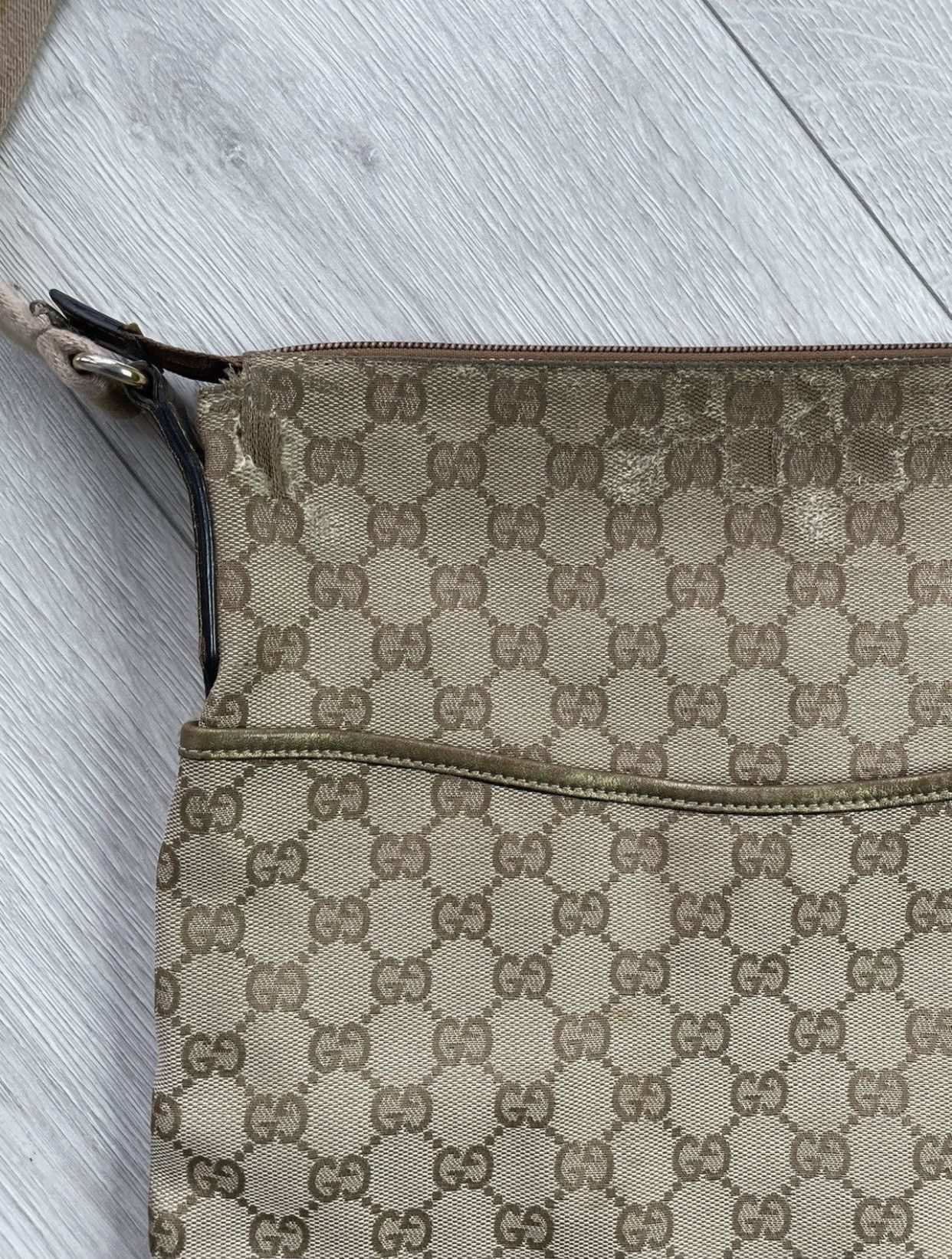 Gucci × Vintage Gucci GG Supreme monogram canvas bag messenger Size ONE SIZE - 11 Thumbnail