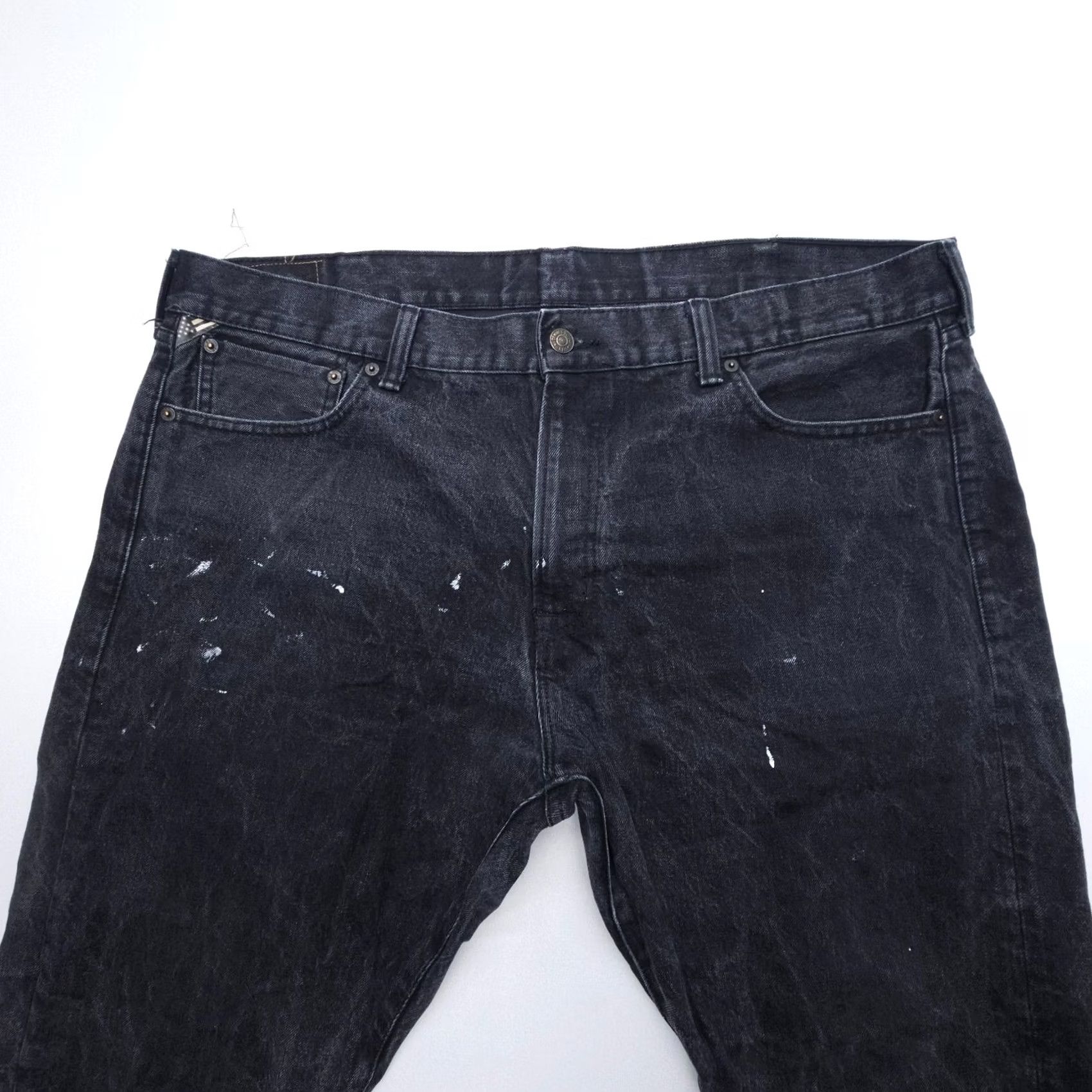 Vintage Denim & Supply Ralph Lauren Mens Jeans Black Slim Fit 42 x 30 USA Flag Cotton Rigid Size US 42 / EU 58 - 4 Thumbnail