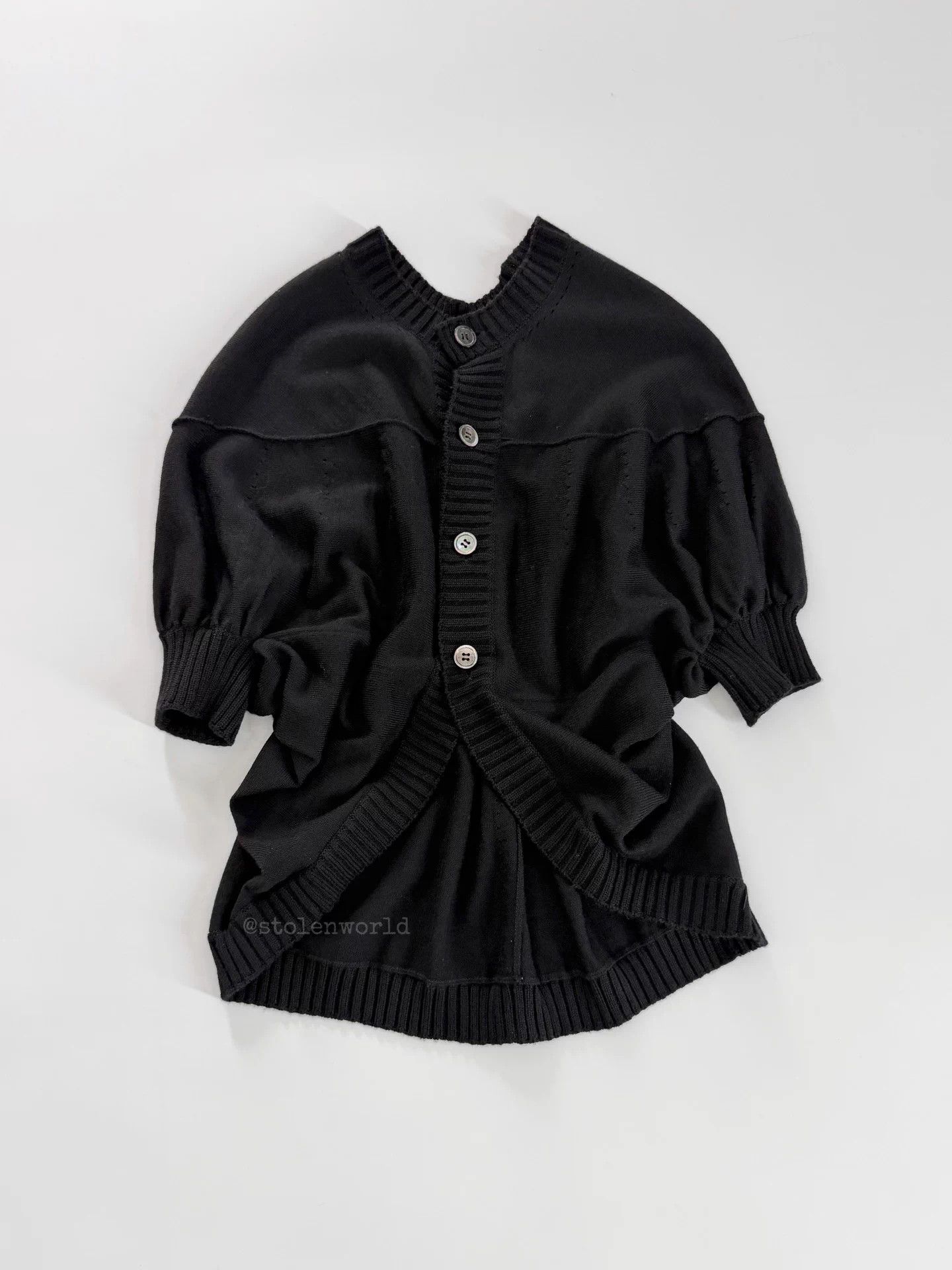 Comme des Garcons Comme des Garçons Bubble Cocoon Pure Wool Cardigan Size ONE SIZE - 7 Thumbnail