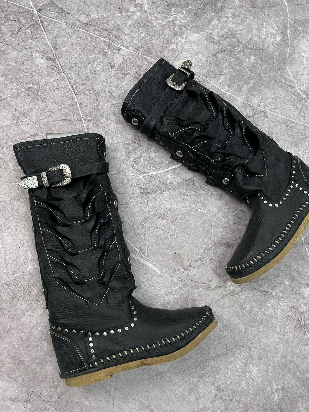 A.S.98 Vintage japanese high western boots shoes rare y2k Size US 7 / IT 37 - 2 Thumbnail