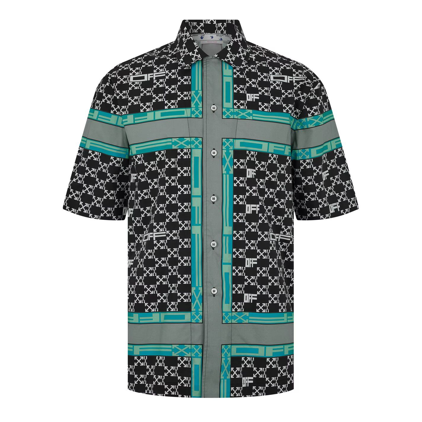 Off-White o1g2r1mq0326 Monogram Stripe Shirt in Multicolor Size US S / EU 44-46 / 1 - 1 Thumbnail