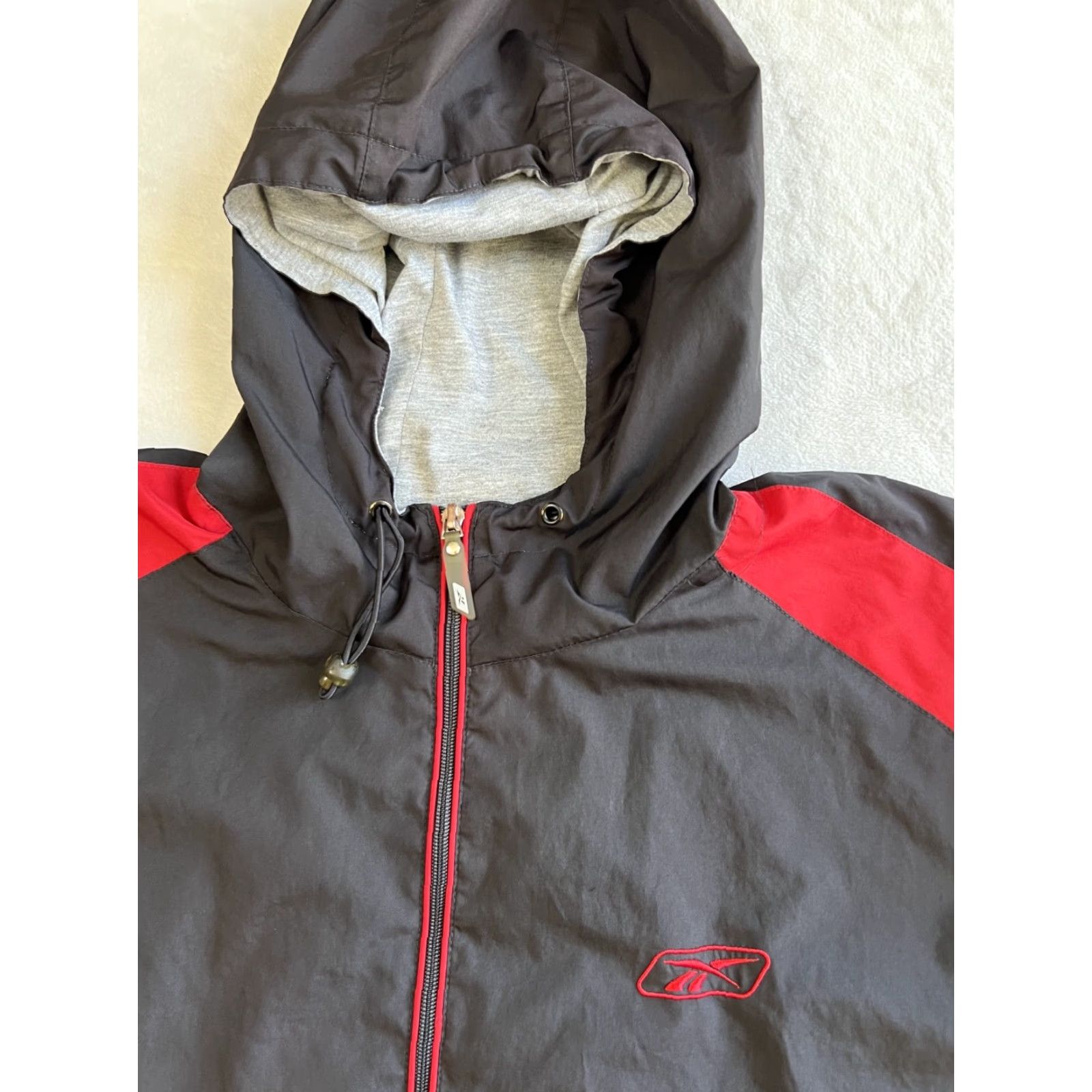 Reebok VINTAGE Reebok Windbreaker Jacket XL Men Black 90s Logo Zip Spring Fall Winter Nylon Softshell Size US XL / EU 56 / 4 - 3 Thumbnail
