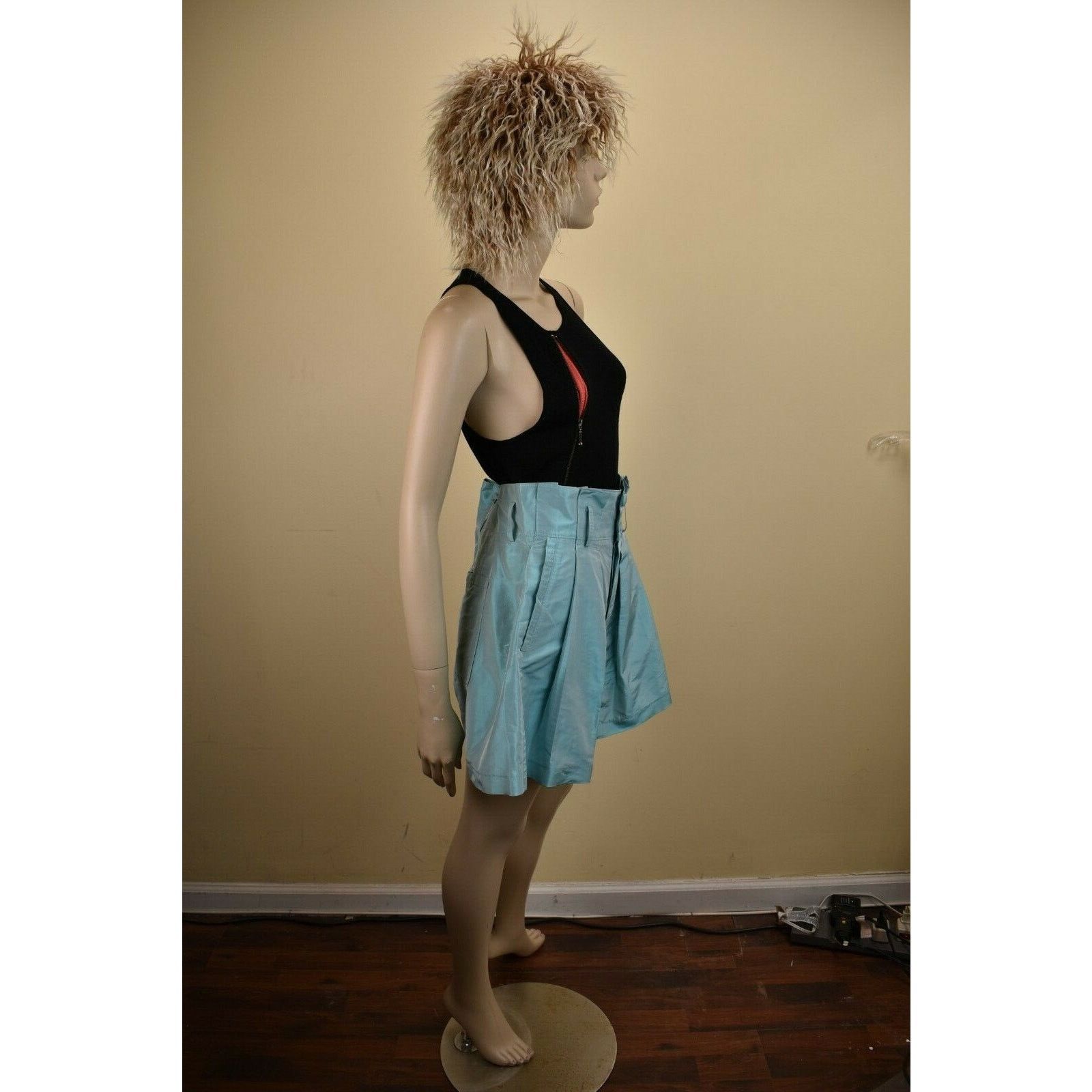 Balenciaga BALENCIAGA TURQUOISE SILK BERMUDA SHORTS SKIRT 36 $895 ITALY Size 36" / US 14 / IT 50 - 2 Thumbnail