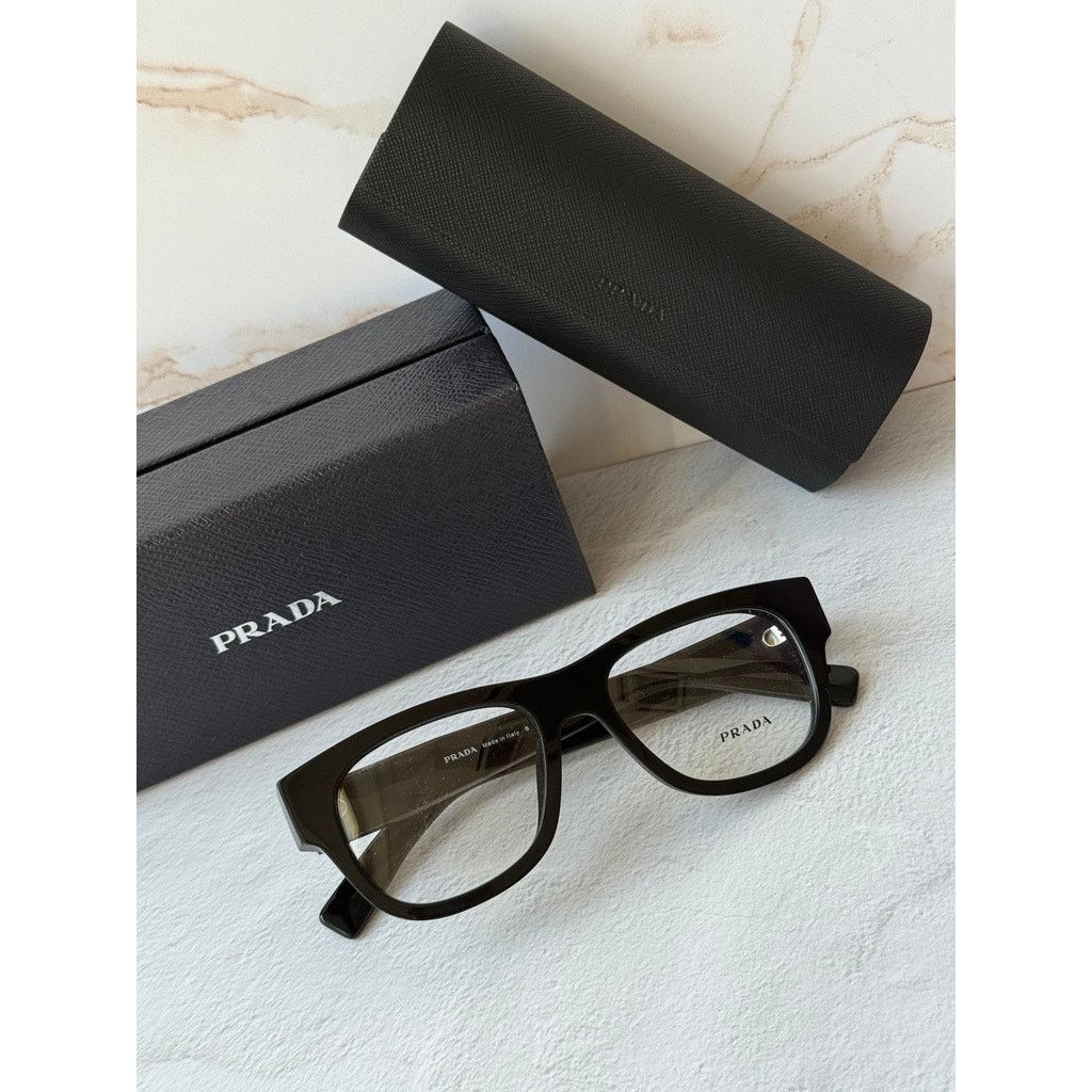 Prada NEW Prada PR D08U Black Unisex Eyeglasses Frames Size ONE SIZE - 2 Thumbnail