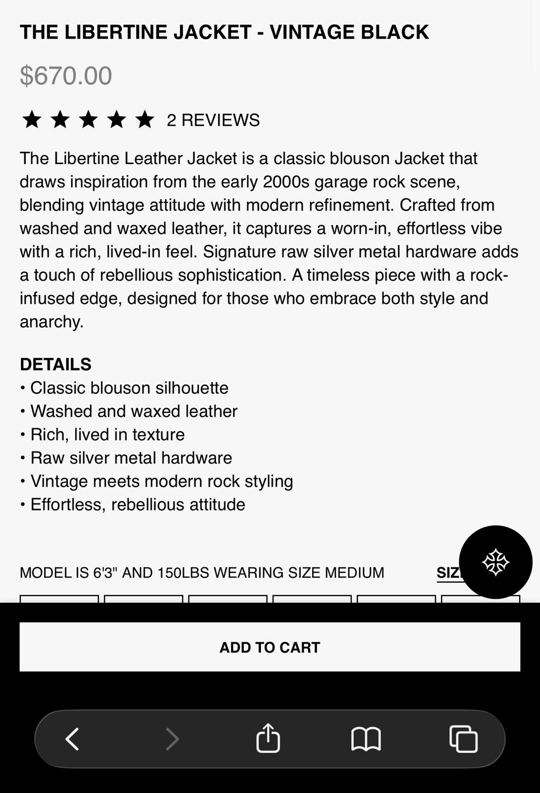 Other UK THE LIBERTINE JACKET - VINTAGE BLACK Other UK Size US L / EU 52-54 / 3 - 3 Thumbnail
