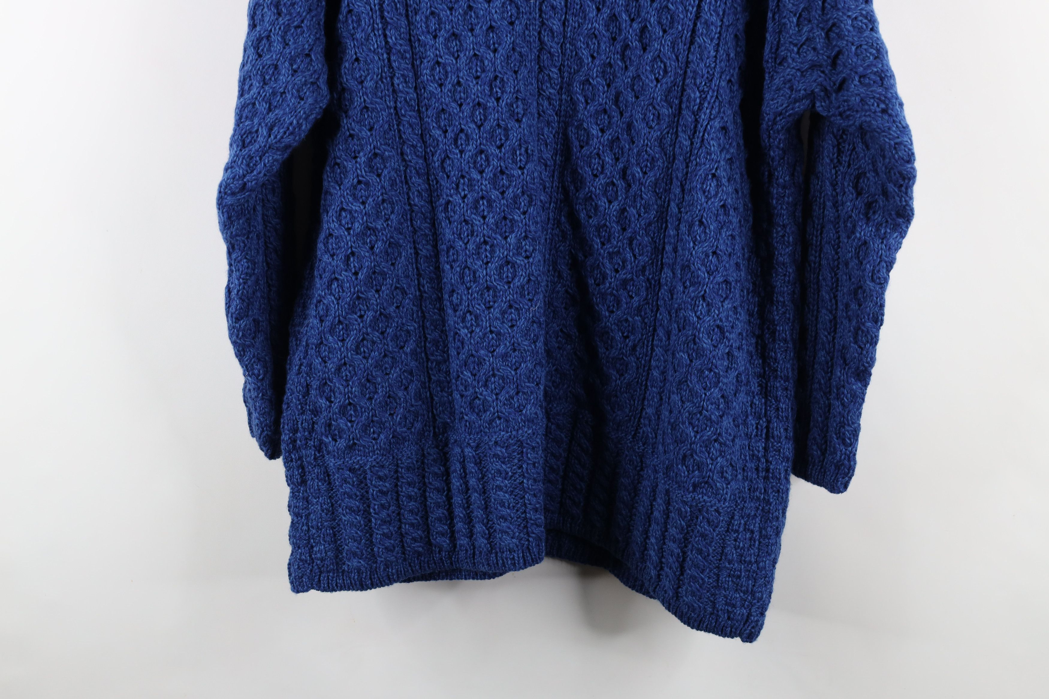 Vintage Vintage 90s Streetwear Cable Knit Fisherman Cardigan Sweater Size L / US 10 / IT 46 - 11 Thumbnail