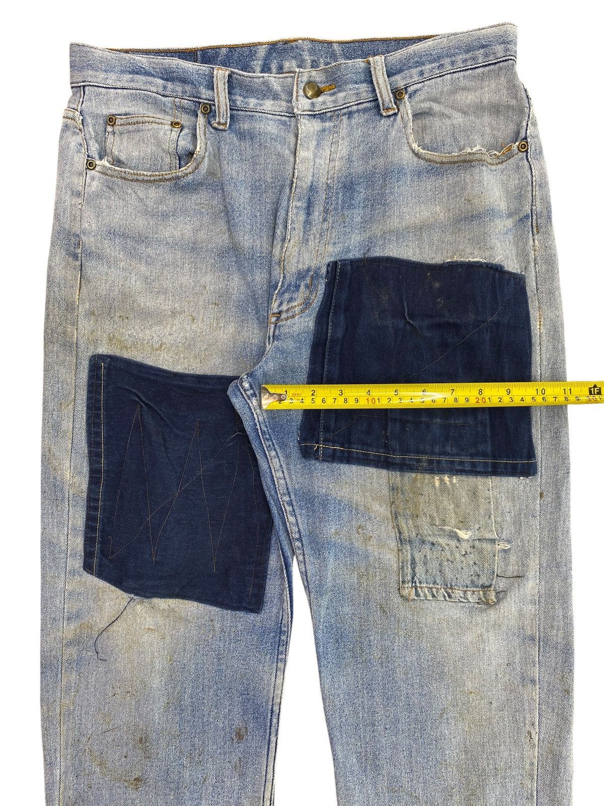 Japanese Brand Vintage Japanese Brand Patchwork Style Baggy Jeans Size US 33 - 11 Thumbnail