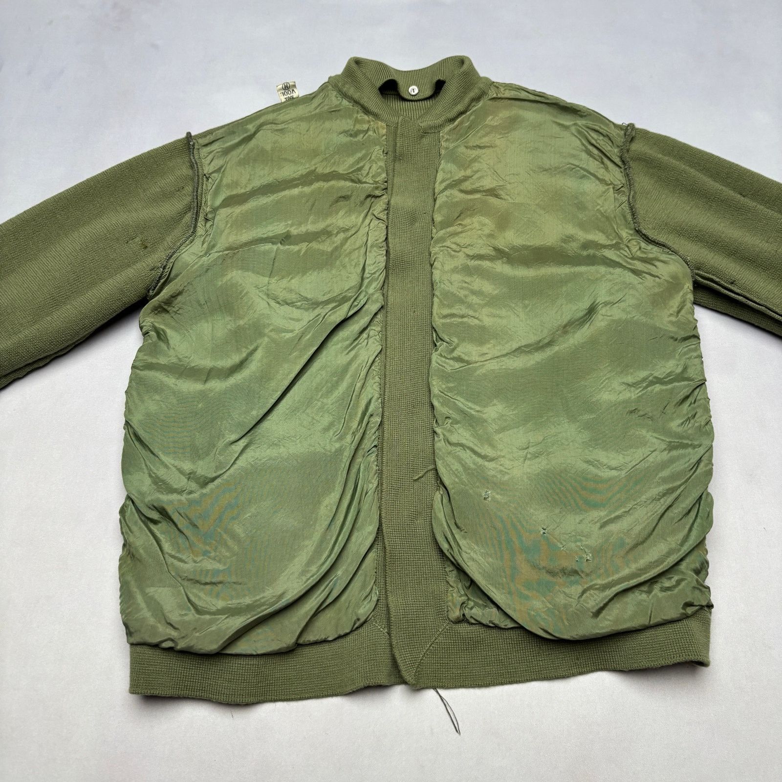 Vintage Vintage 40s 50s Wool Knit Suede Cardigan Sweater Ricky M Size US M / EU 48-50 / 2 - 4 Thumbnail