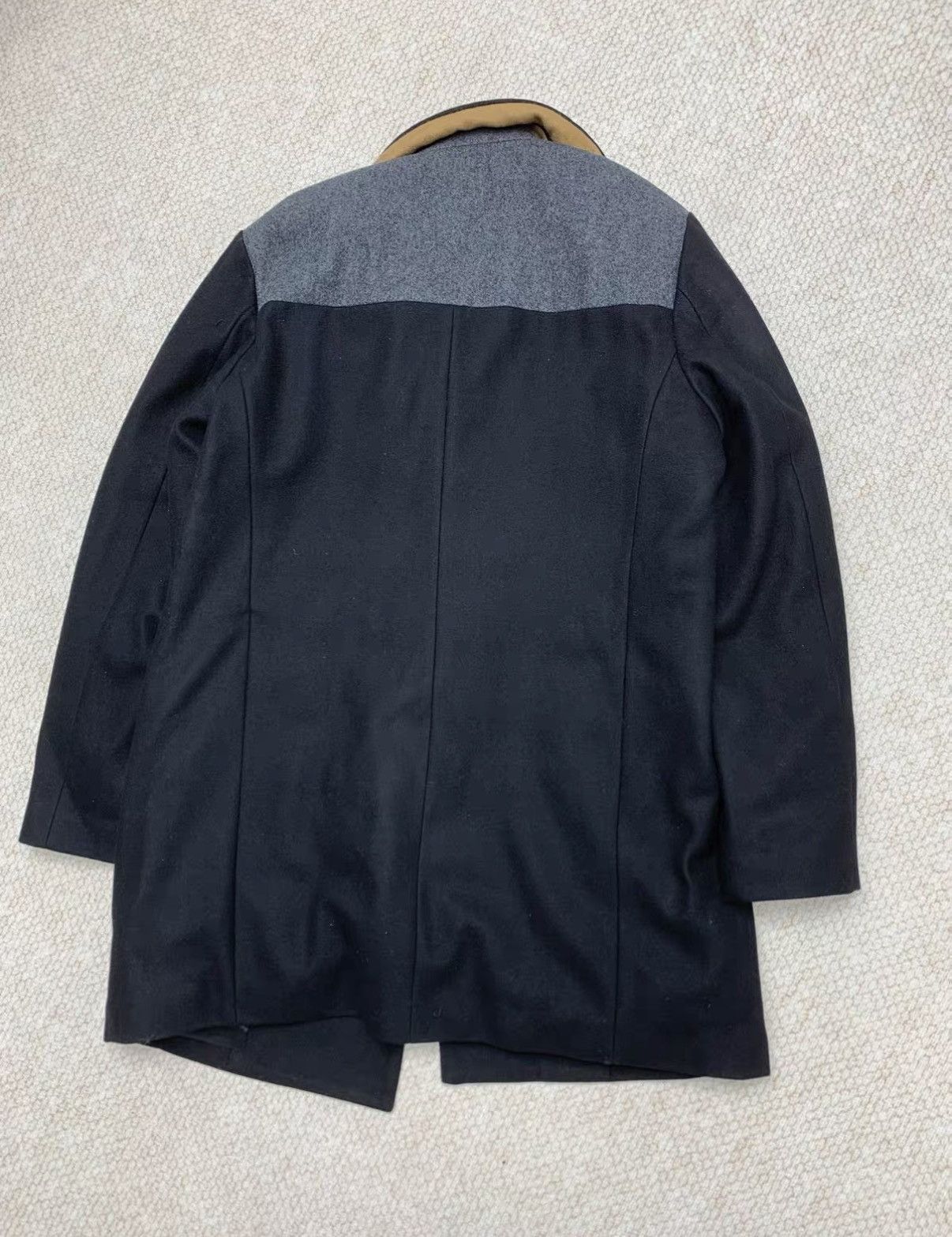 Moncler MONCLER Black Double-Breasted Wool Contrast Design Coat Size US M / EU 48-50 / 2 - 9 Thumbnail