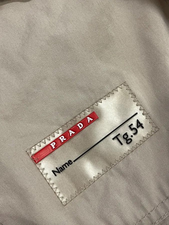 Prada 2000 Prada Asymmetrical Zip Contemporary Beige Jacket Size US L / EU 52-54 / 3 - 12 Thumbnail