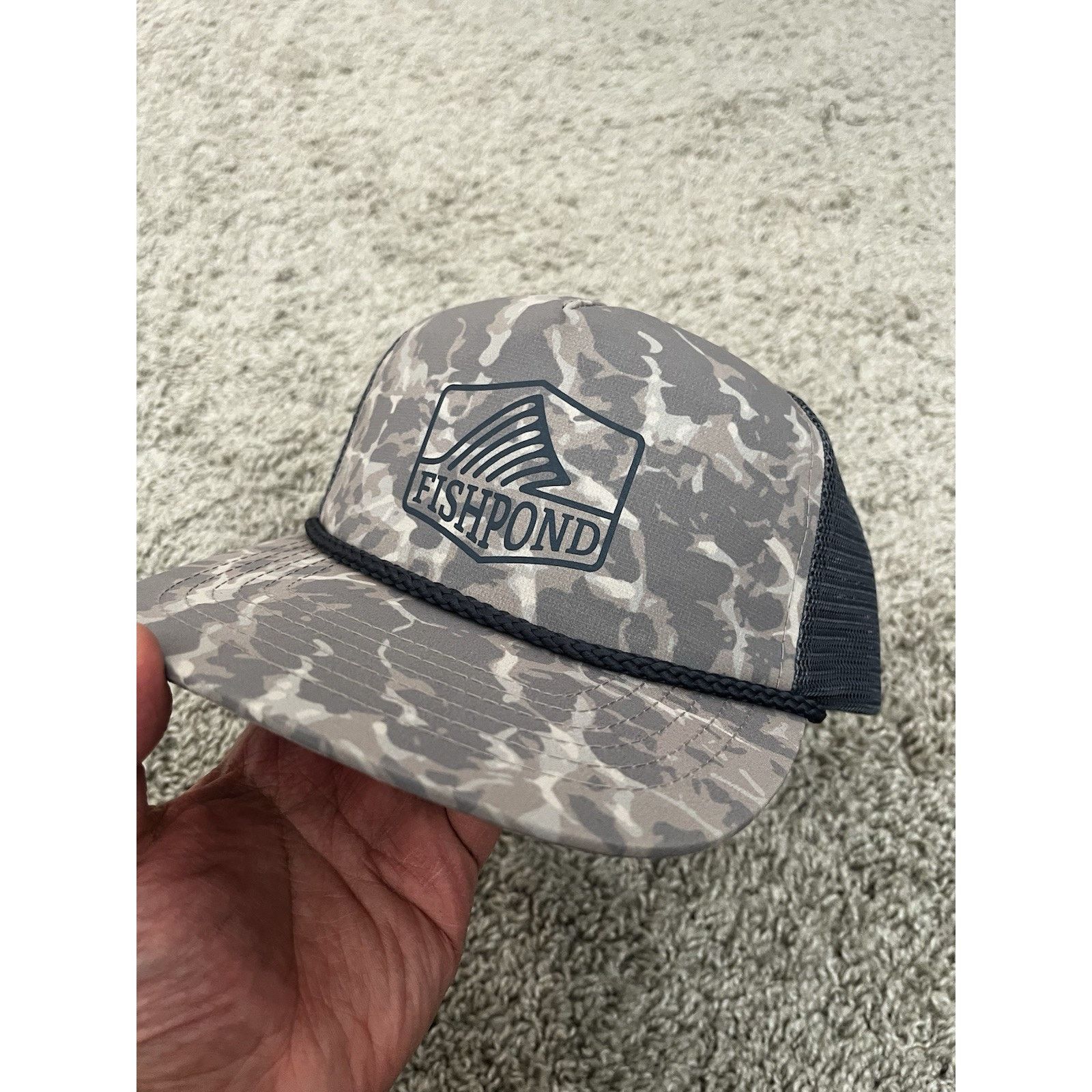 Other Fishpond Fly Fishing Hat Cap Snapback Gray Camo Rope Trucker Size ONE SIZE - 1 Thumbnail