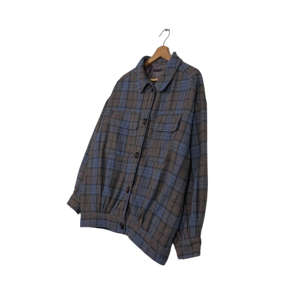 Flannel 🔥VINTAGE FLANNEL JACKET HEATHER TARTAN DESIGN ISSEY MIYAKE Size US M / EU 48-50 / 2 - 4 Thumbnail