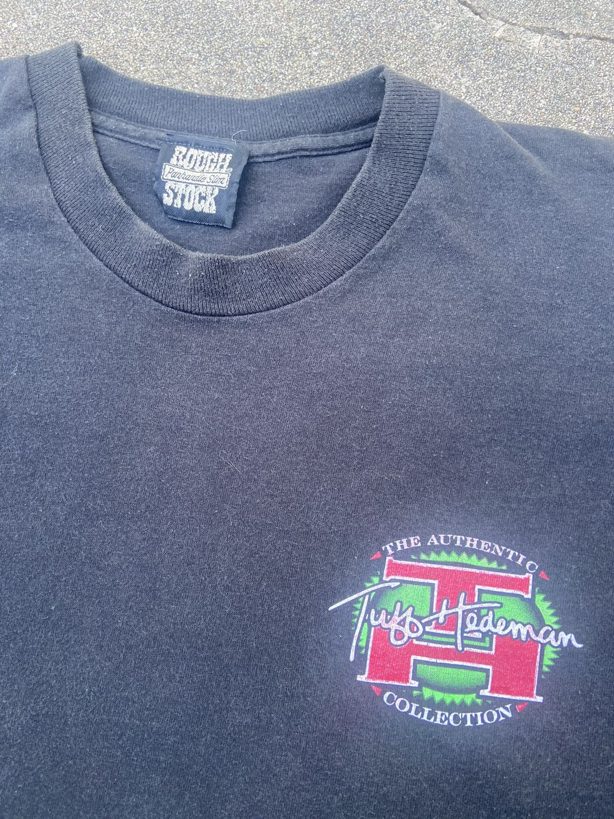 Vintage Vintage 90s Tuff Hedeman Bull Riding Rough Stock Tshirt Size US XL / EU 56 / 4 - 2 Thumbnail