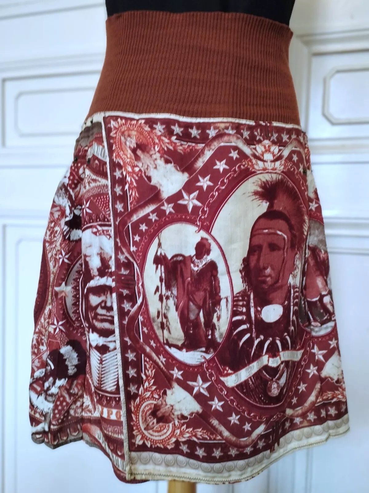 Jean Paul Gaultier Jean Paul Gaultier Jupe Tribute Cheyenne T XXL Size 32" / US 10 / IT 46 - 1 Thumbnail