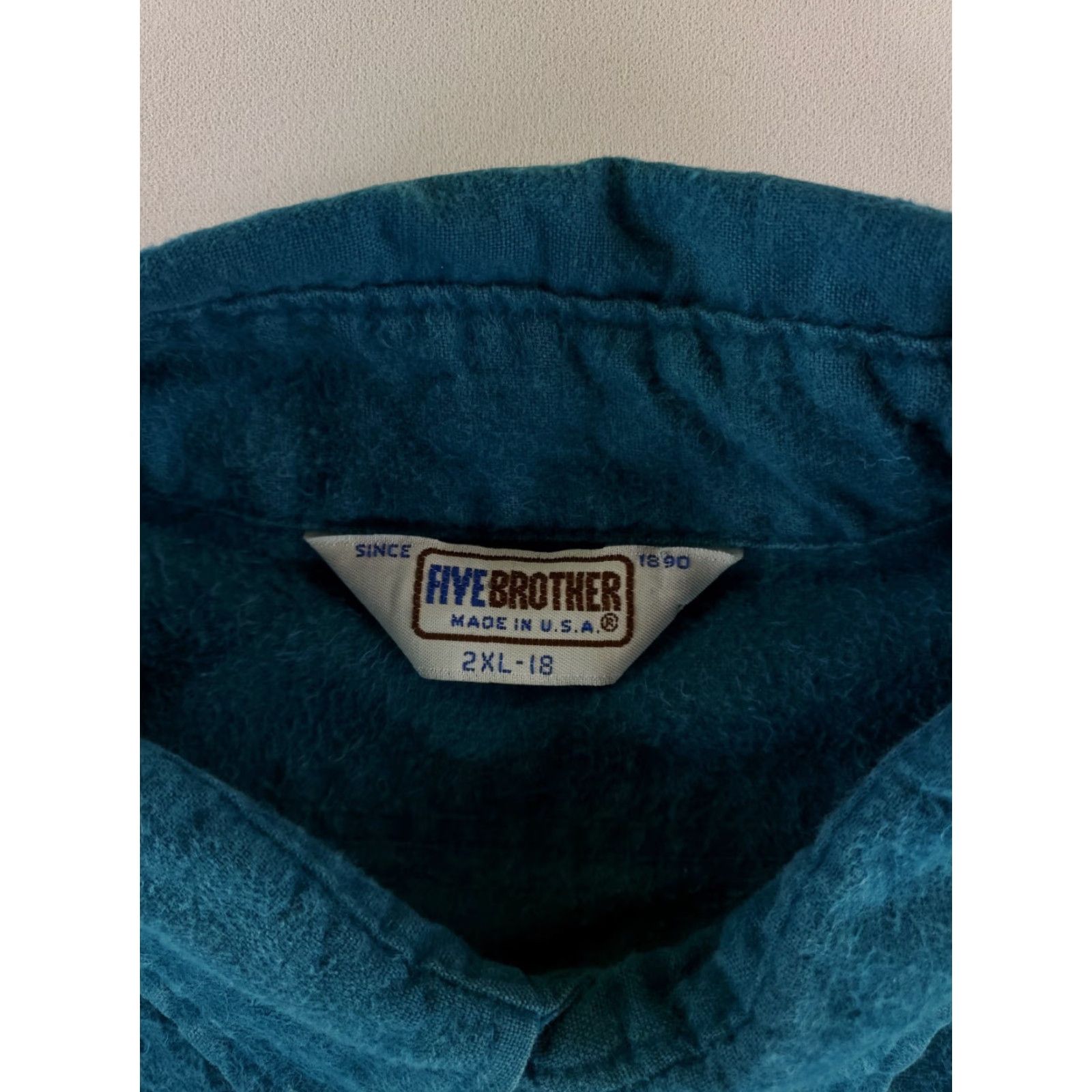 Vintage VINTAGE Five Brother Shirt Green Long Sleeve 2XL Chamois Button Up Mens 70s 80s Size US XXL / EU 58 / 5 - 4 Thumbnail