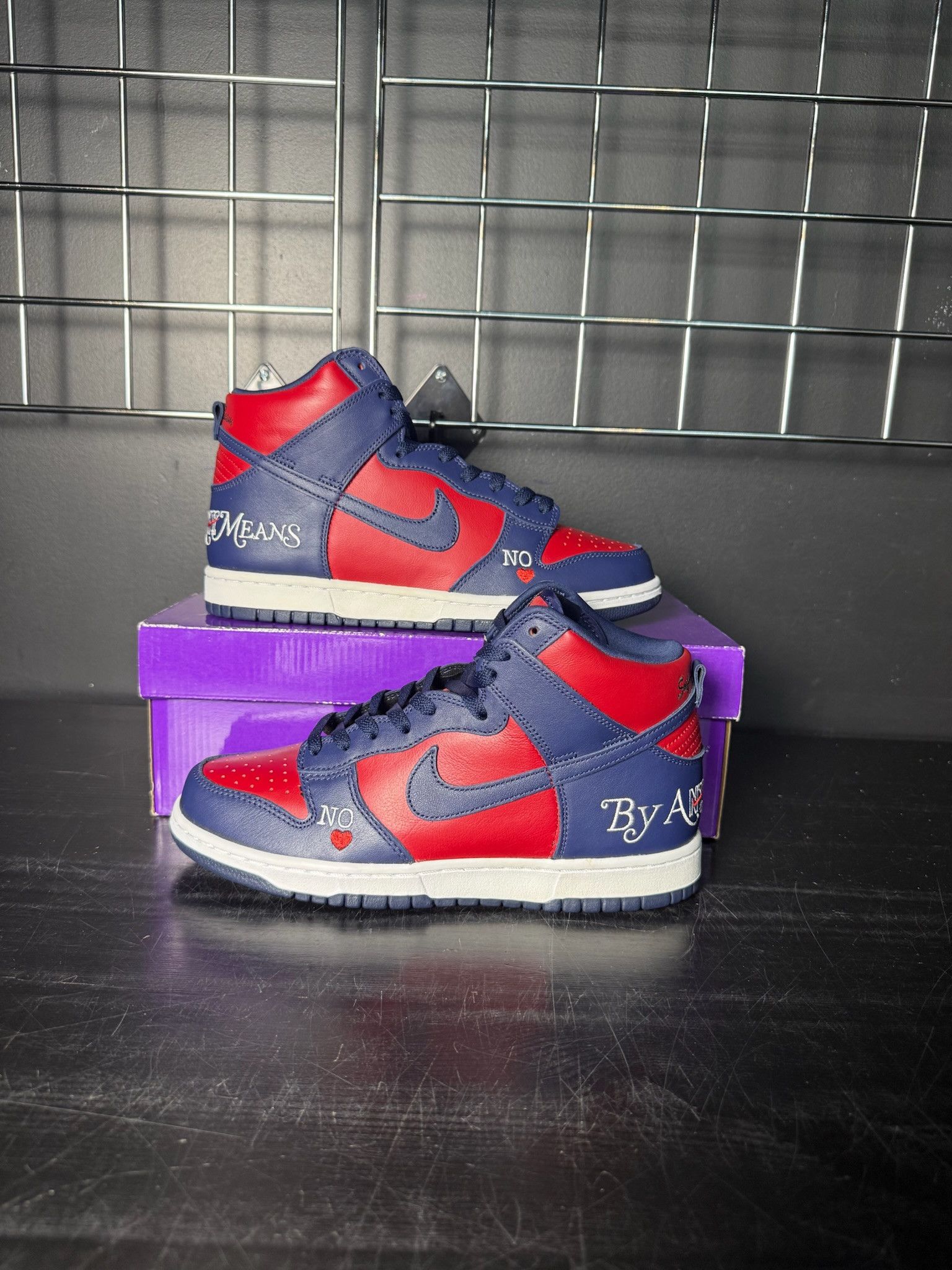 Nike Nike SB Dunk High x Supreme "By Any Means" - Size 8 Size US 8 / EU 41 - 1 Thumbnail