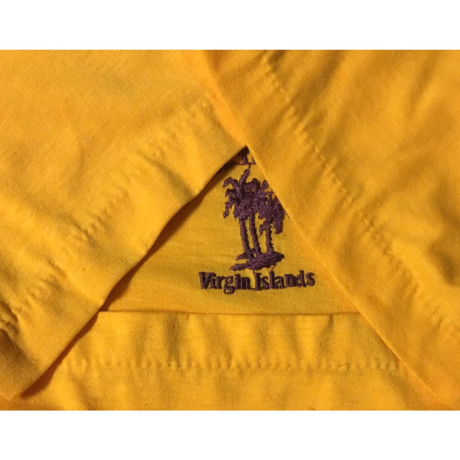 Vintage VINTAGE Virgin Islands 80s Faded Shirt M Yellow Single Stitch T-Shirt Beach Grunge Surf Skate 90s USA Mens Size US M / EU 48-50 / 2 - 3 Thumbnail