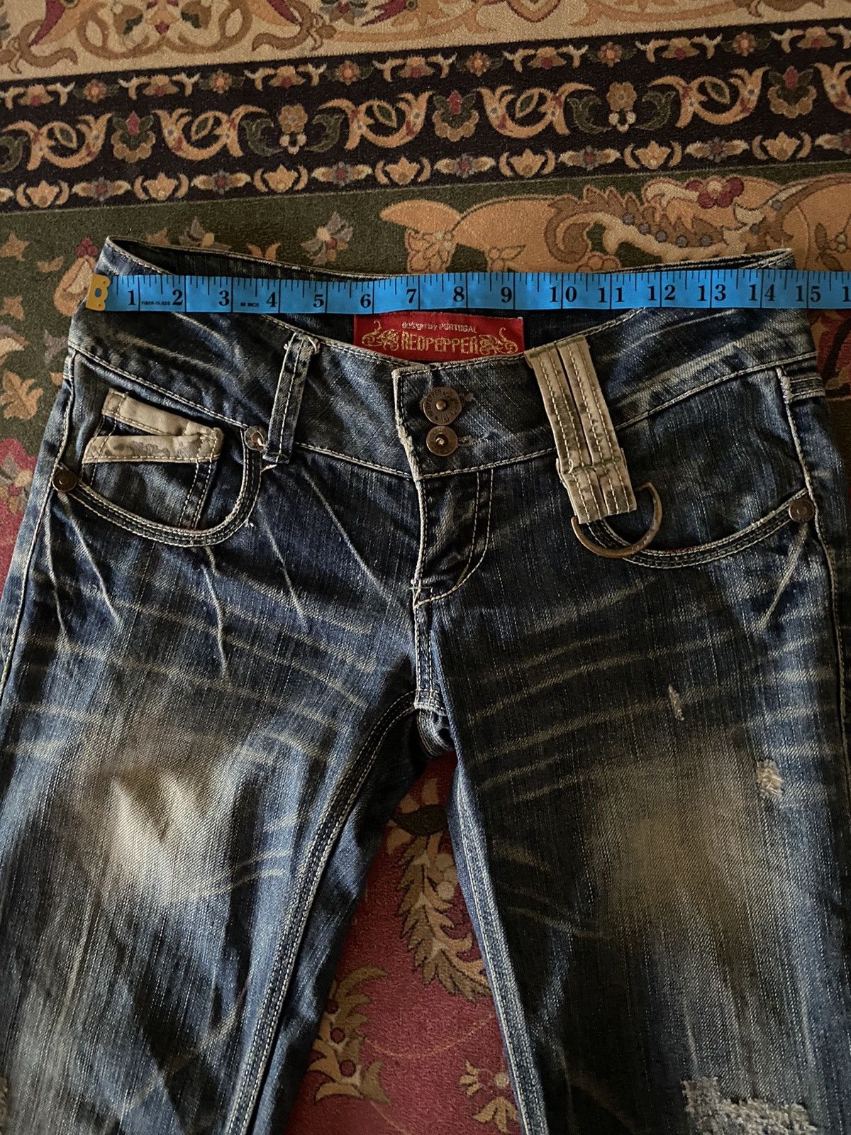 Japanese Brand Japanese Brand Red Pepper Jeans Distressed Denim Size US 29 - 18 Thumbnail