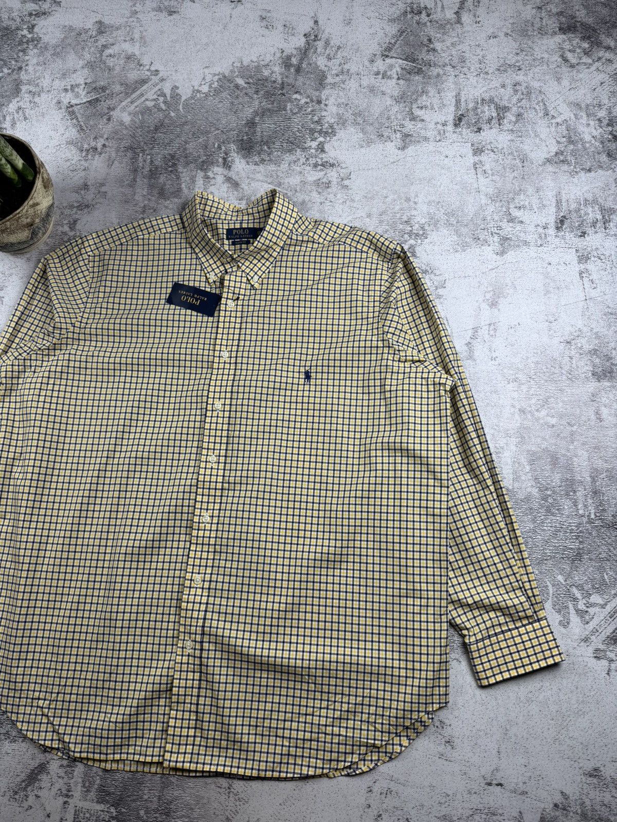 Polo Ralph Lauren NEW Polo Ralph Lauren Classic Fit Checked 2XL Suit Yellow Long Sleeve Shirt Size US XXL / EU 58 / 5 - 3 Thumbnail
