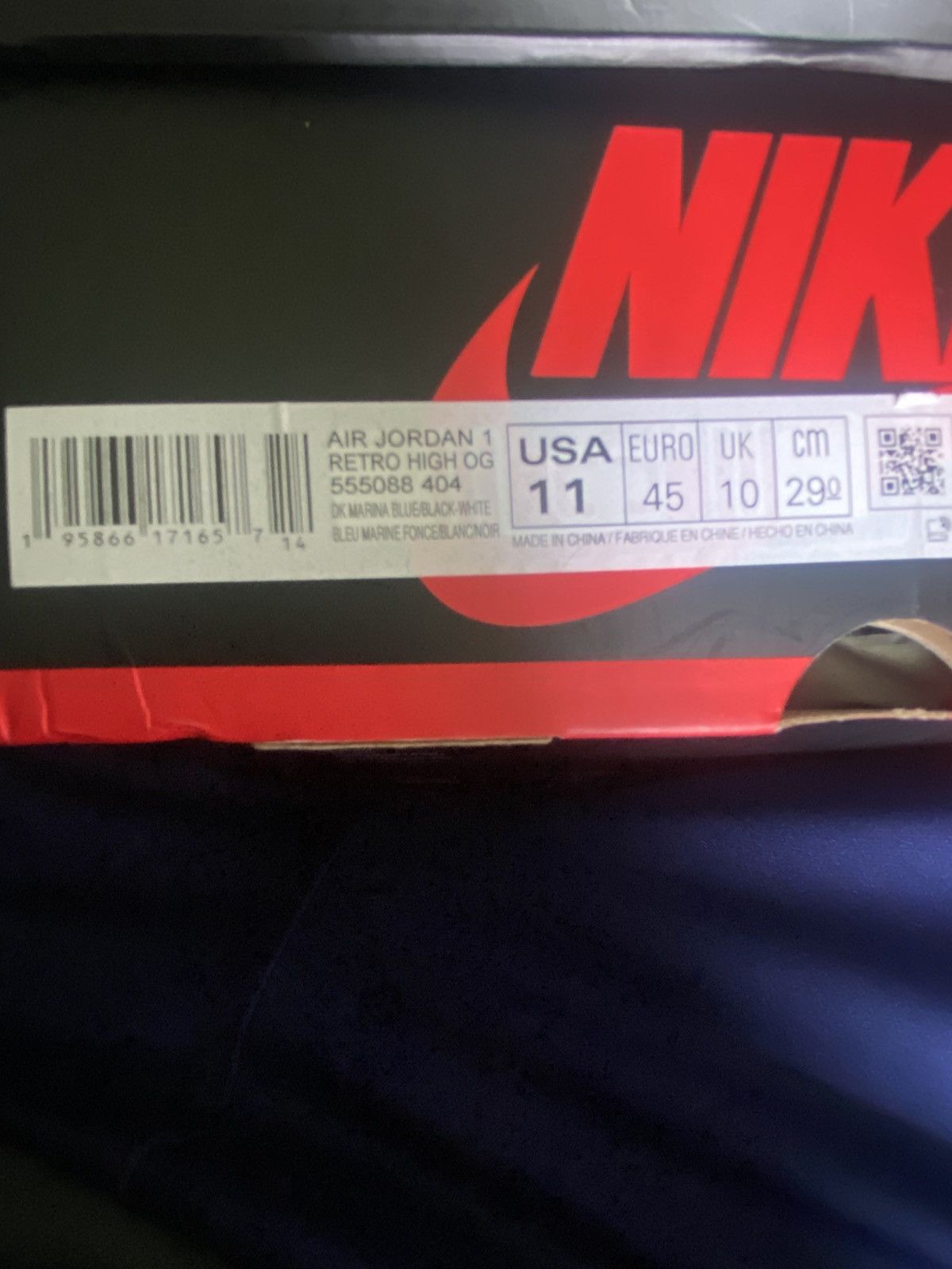 Jordan Brand JORDAN 1 RETRO HIGH OG 'DARK MARINA BLUE' Size 11 Size US 11 / EU 44 - 5 Thumbnail
