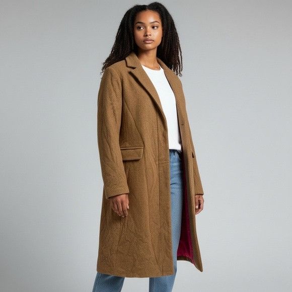 Gap Vintage GAP Y2K Wool/Cashmere Women's Tan Overcoat Size M / US 6-8 / IT 42-44 - 1 Thumbnail
