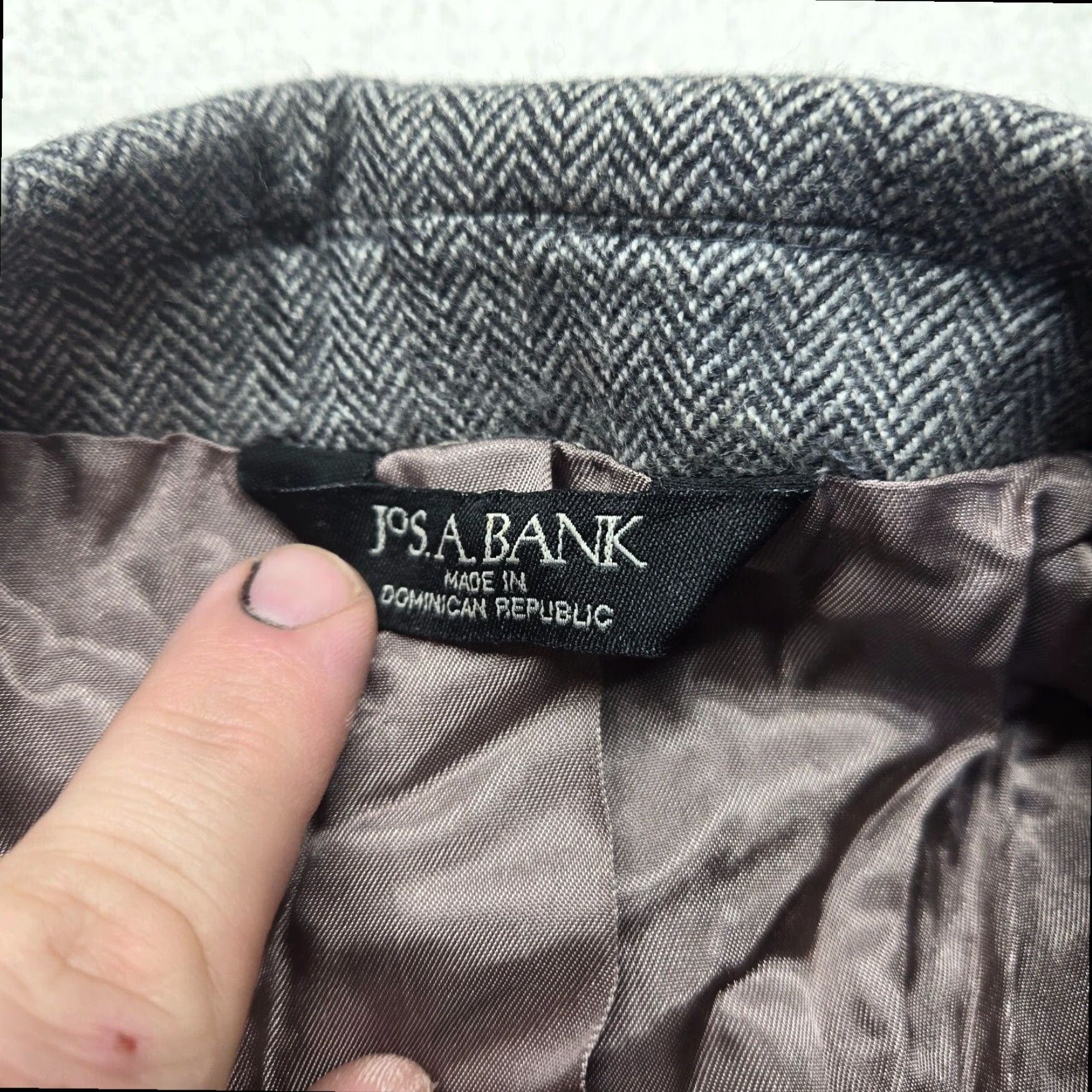 Jos. A. Bank Jos. A. Bank Gray Two Button Suit Jacket Men's Big & Tall Size 52 Long Size 52R - 2 Thumbnail