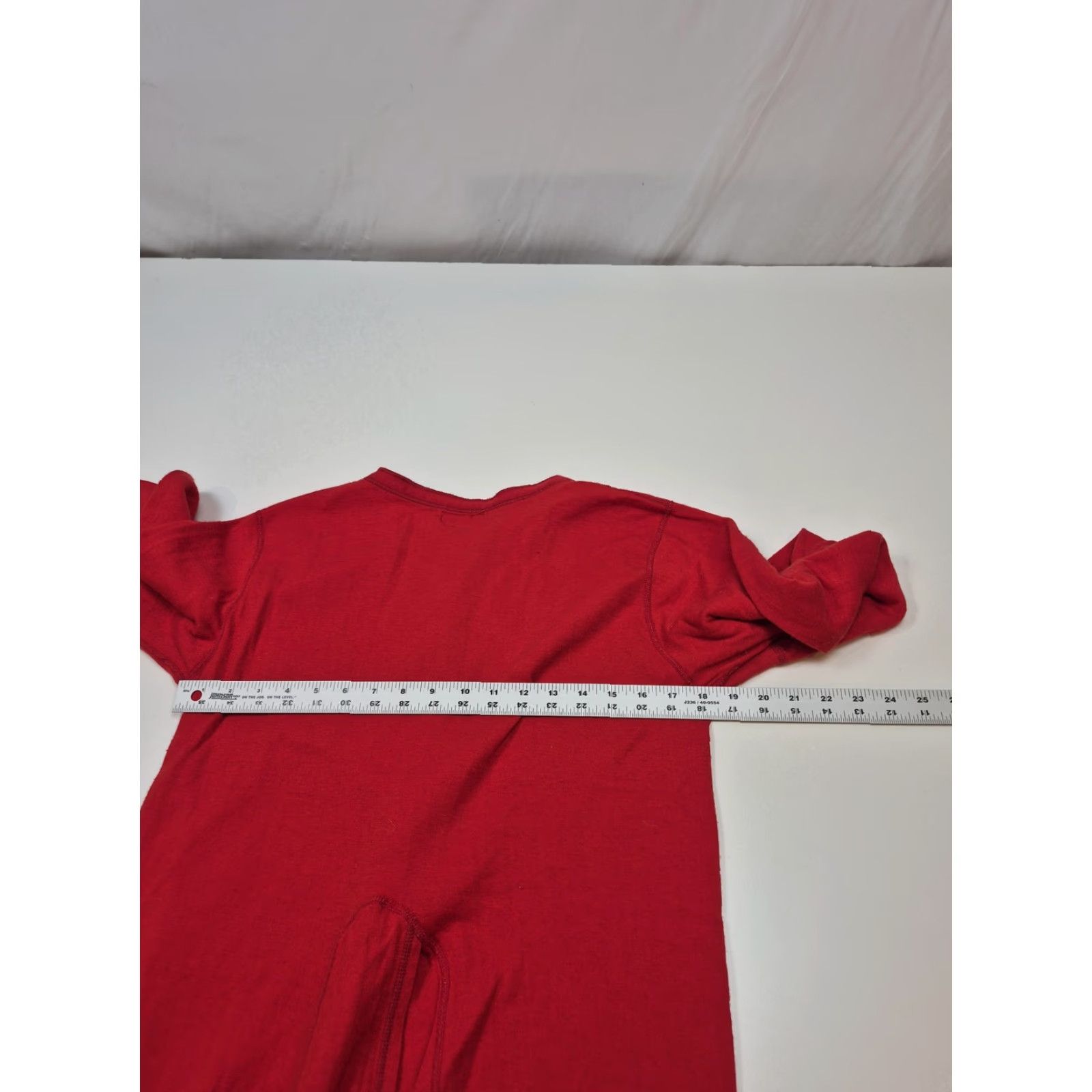 Vintage L.L.Bean Long Johns Mens Large Red Thermal Union Suit USA Base Layer Jersey Wool Cotton Long Underwear Mens Large Red Thermal Union Suit Size 42R - 6 Thumbnail