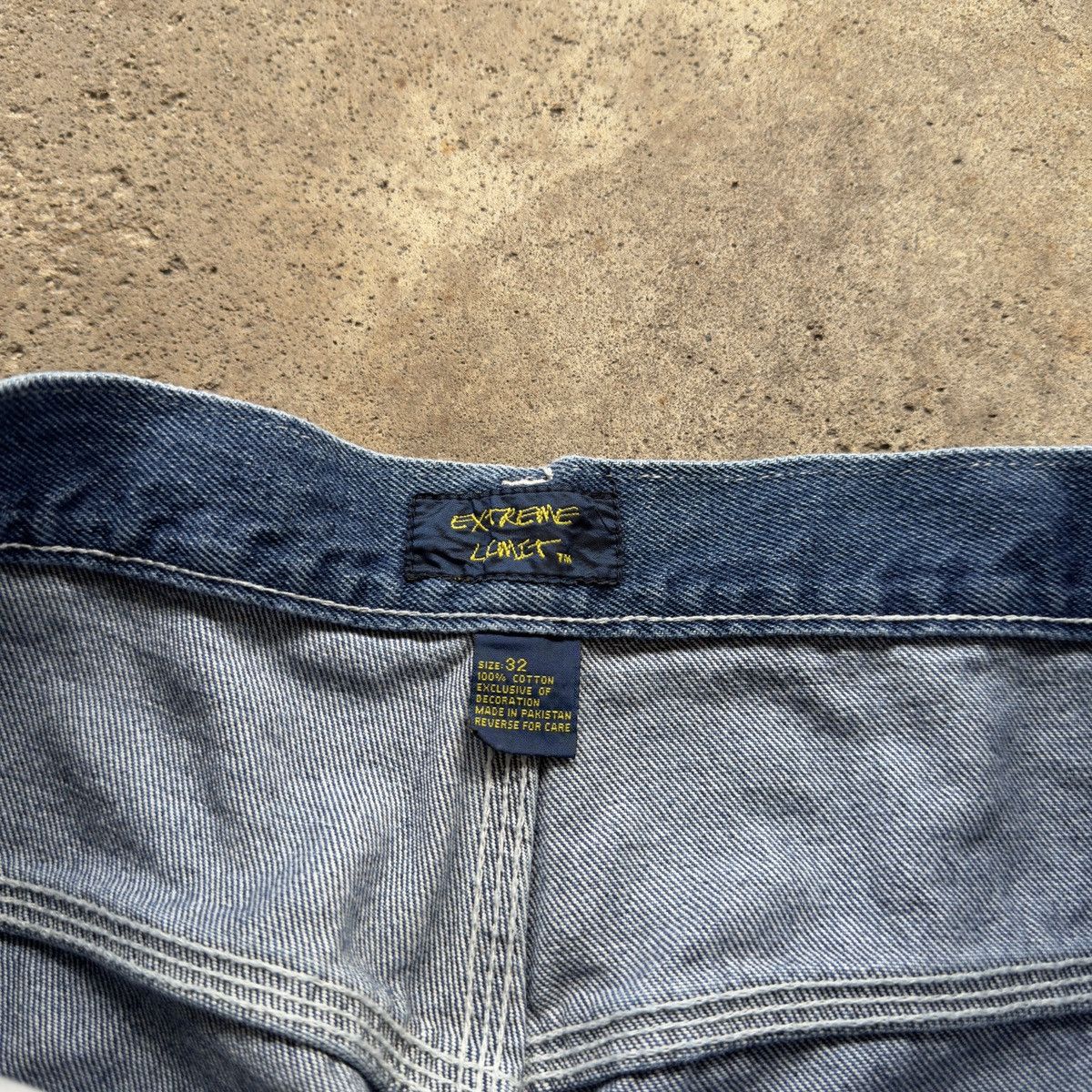 Vintage Y2K Baggy Denim Skater Jean Shorts Jorts Jnco Style Size US 31 - 4 Thumbnail