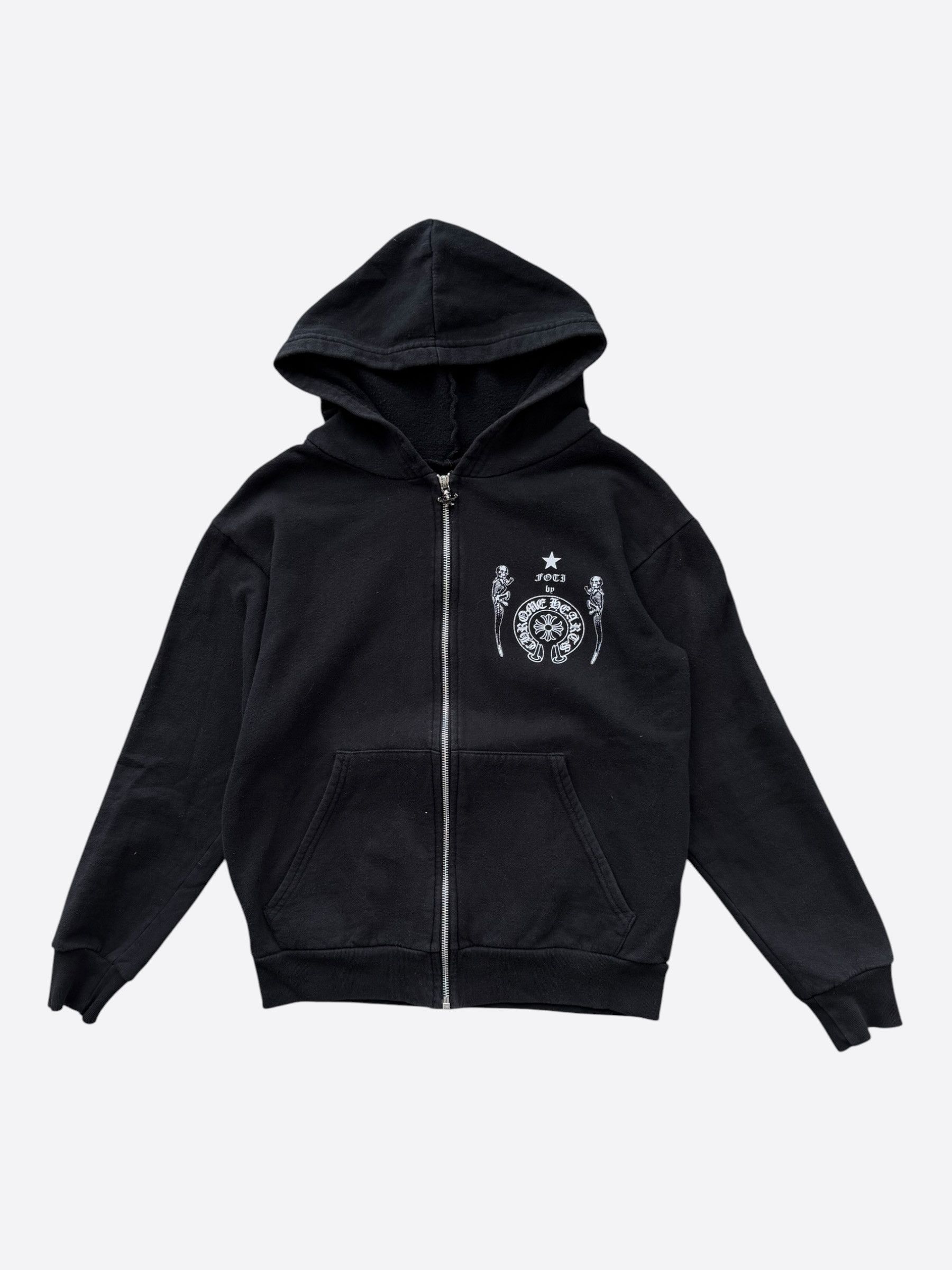 Chrome Hearts RARE Chrome Hearts Foti Floral Cross Logo Zip Up