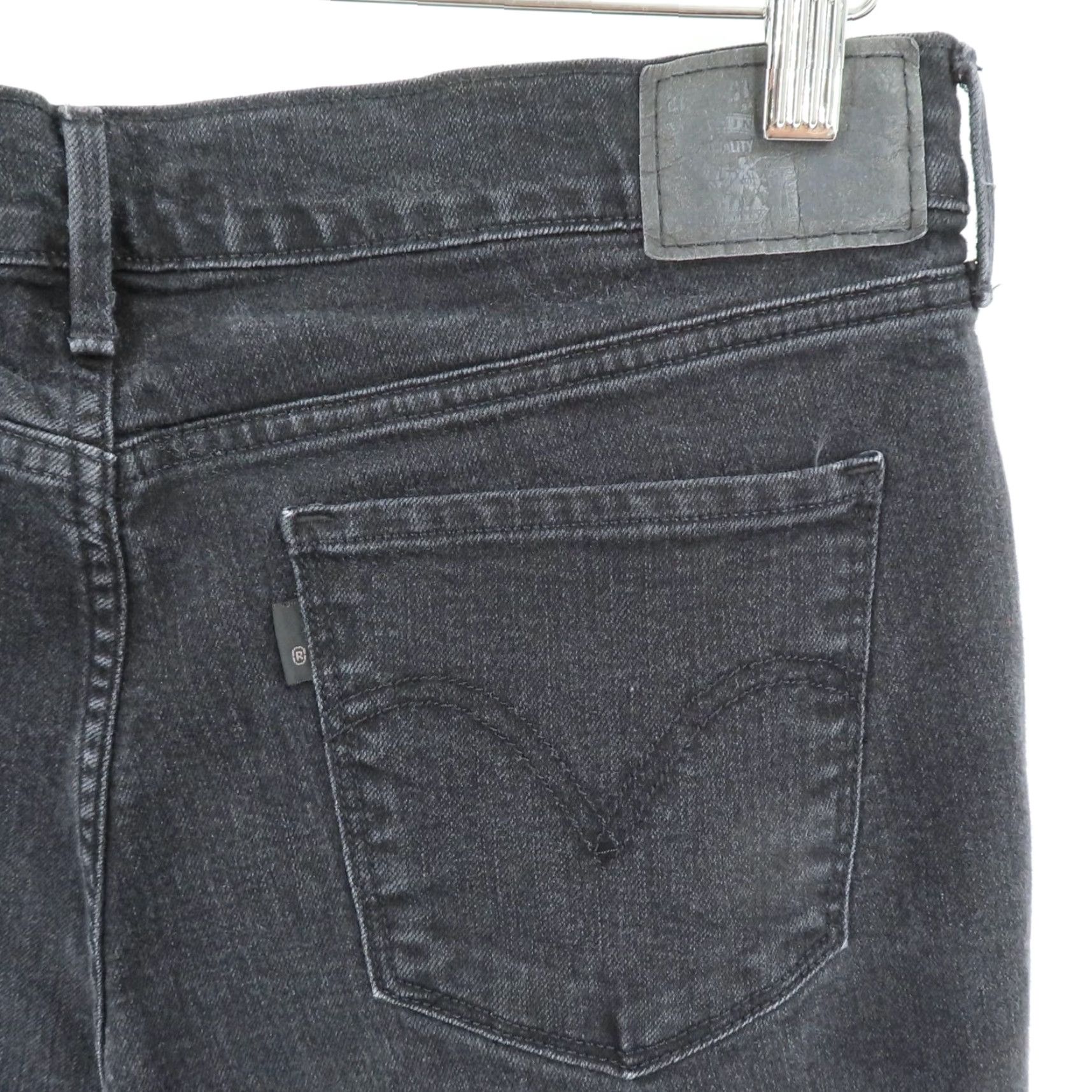 Levi's Levi's 505 Straight Jeans Women Black Denim Cotton Blend Pockets W31 L32 Regular Button Zip 5-Pocket Design Vintage No Size 24" / US 00 / IT 34 - 5 Thumbnail