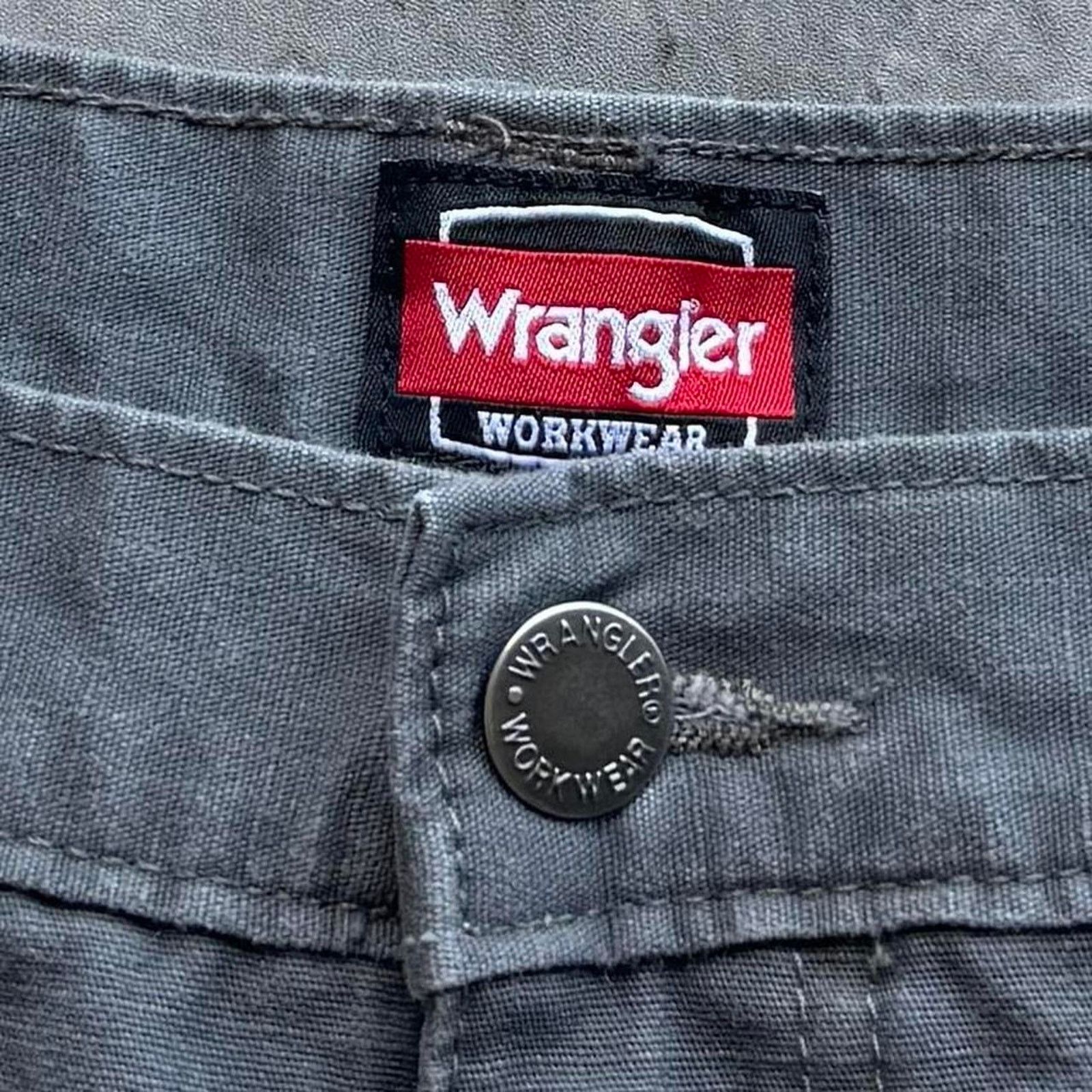Carhartt × Vintage × Wrangler Vintage Y2K Carhartt Style Double Knee Cargo Carpenter Pants Size US 37 - 5 Thumbnail