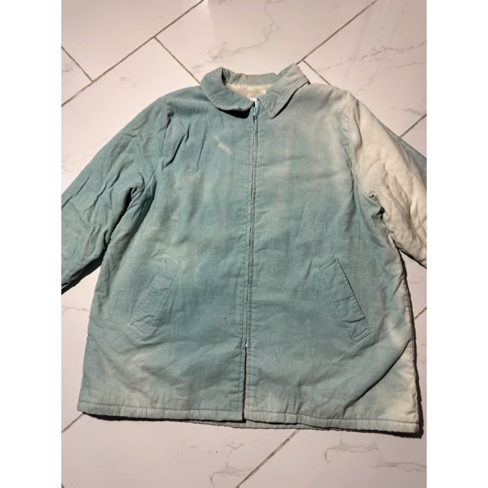 Blair VINTAGE Blair Corduroy Jacket 2XL Blue Faux Fur Lined 80s Unisex Adults Size XXL / US 16-18 / IT 52-54 - 4 Thumbnail