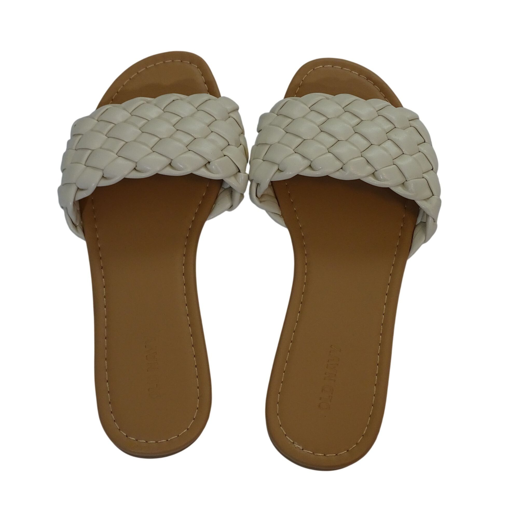Old Navy Old Navy Women Braided Slide Sandals Size 8 Faux Leather Size US 8 / IT 38 - 2 Thumbnail