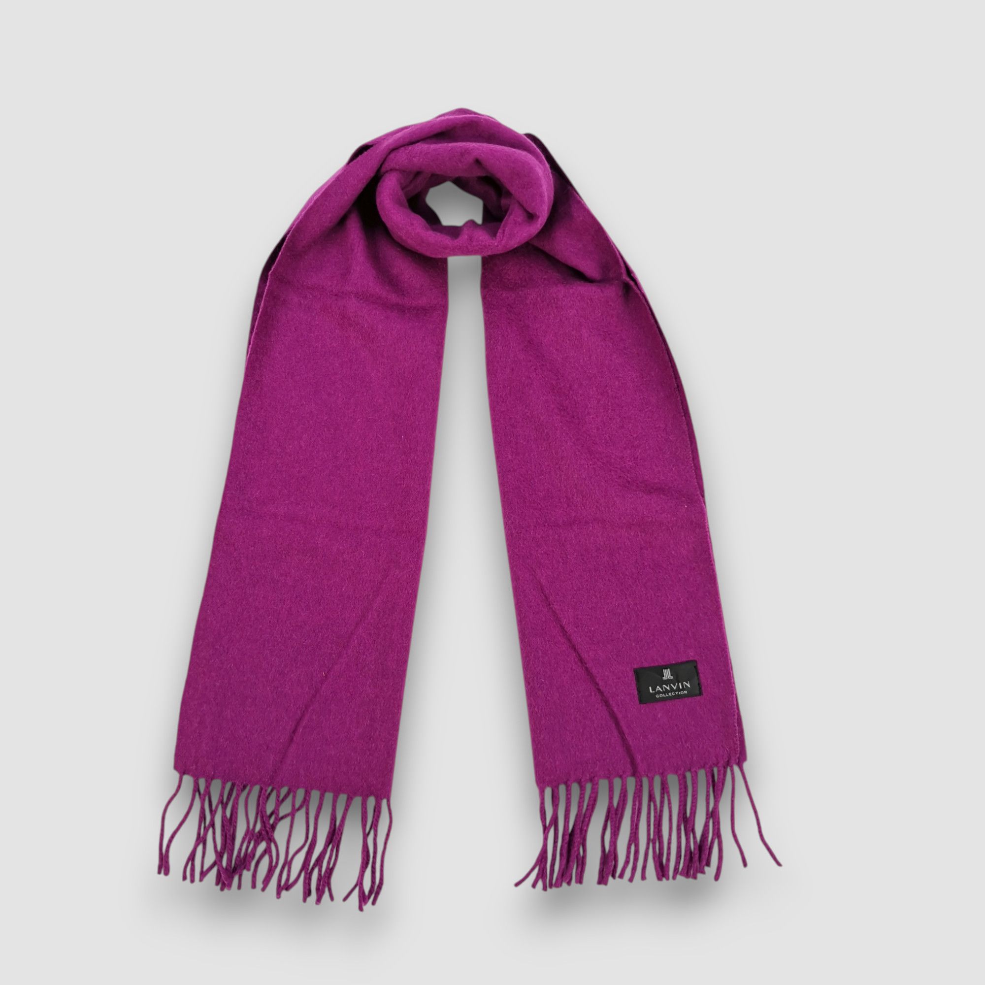 Vintage LANVIN Scarf Wool Cashmere Muffler Scarves