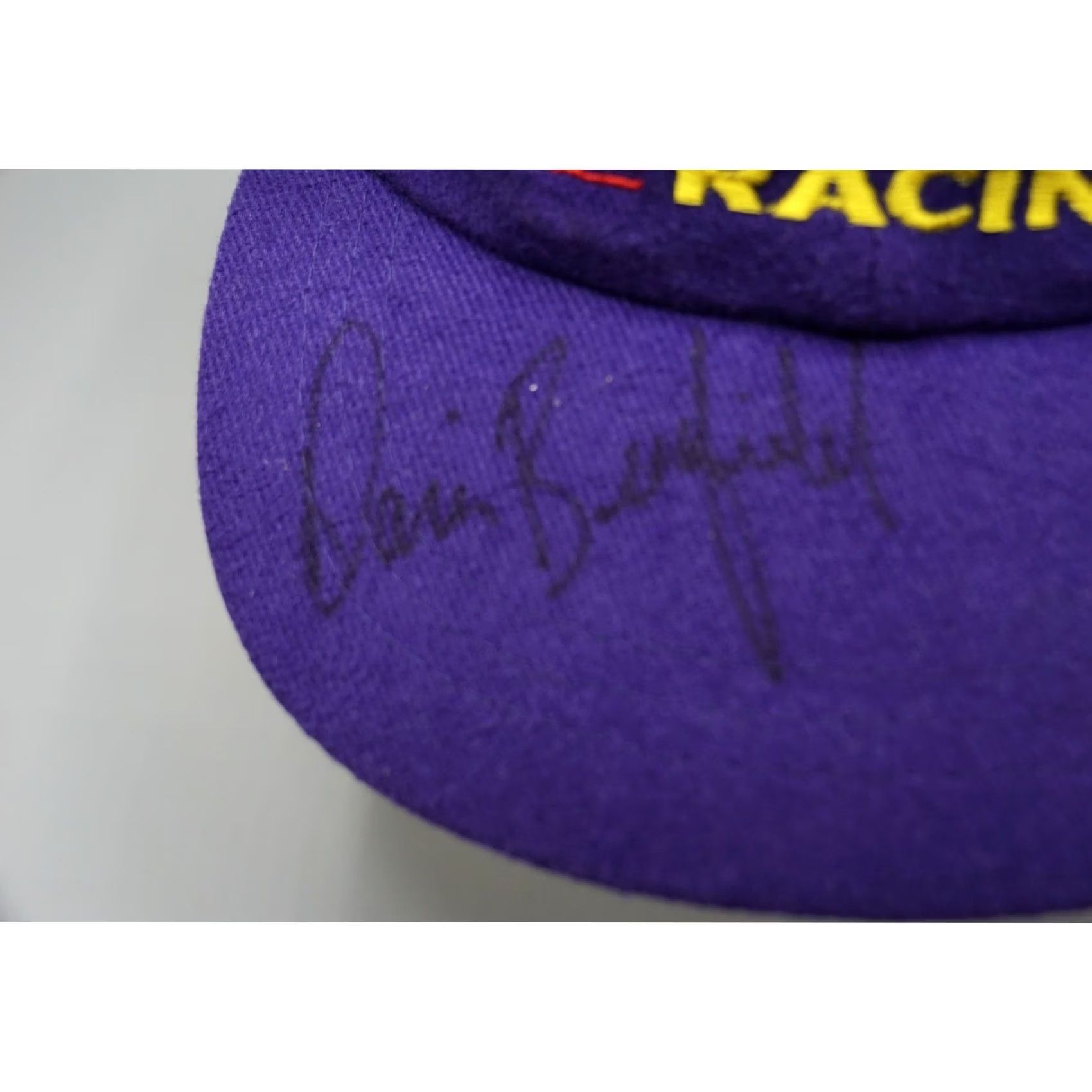 Vintage VINTAGE KC Caps Aurora V8 Hat Purple Signed Darrin Brassfield Autographed 90s Mens Size ONE SIZE - 2 Thumbnail