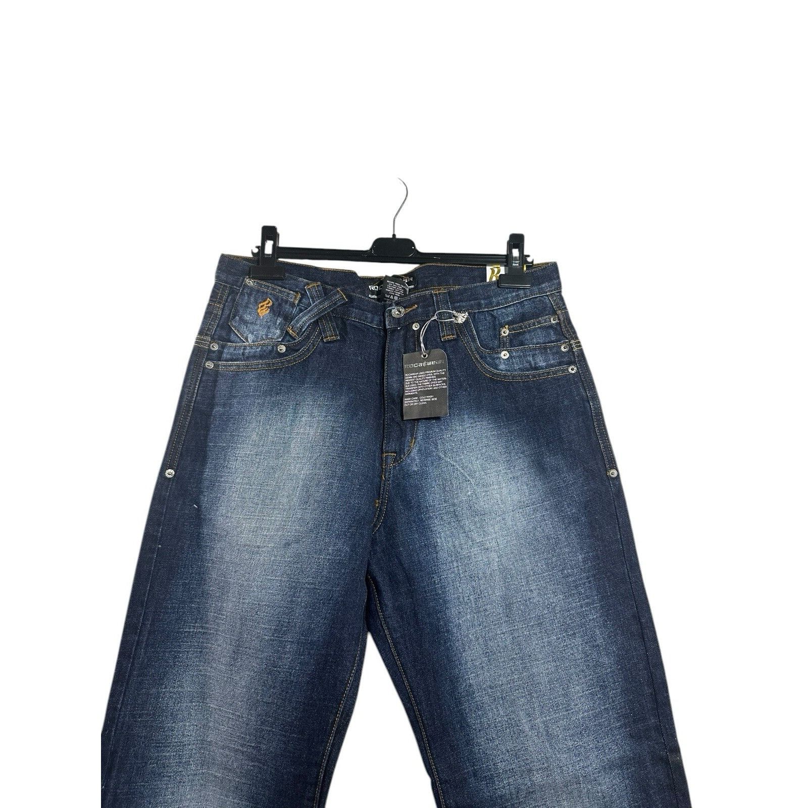 Rocawear Vintage Y2K Rocawear Jeans Mens Denim Baggy Hip Hop Indigo W Size US 34 / EU 50 - 2 Thumbnail