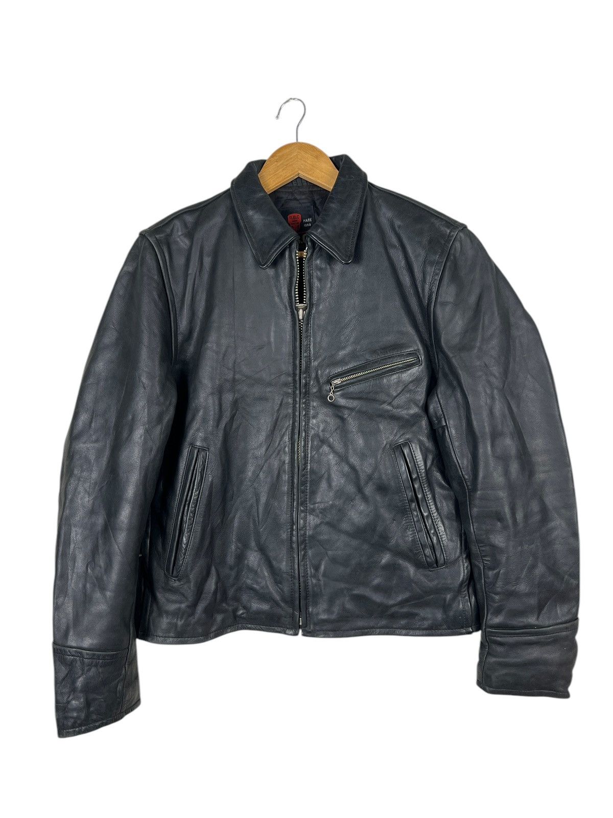 Genuine Leather 🔥 R.B.C LEGEND STEERHIDE REAL LEATHER CAFE RACER JACKET Size US S / EU 44-46 / 1 - 7 Thumbnail