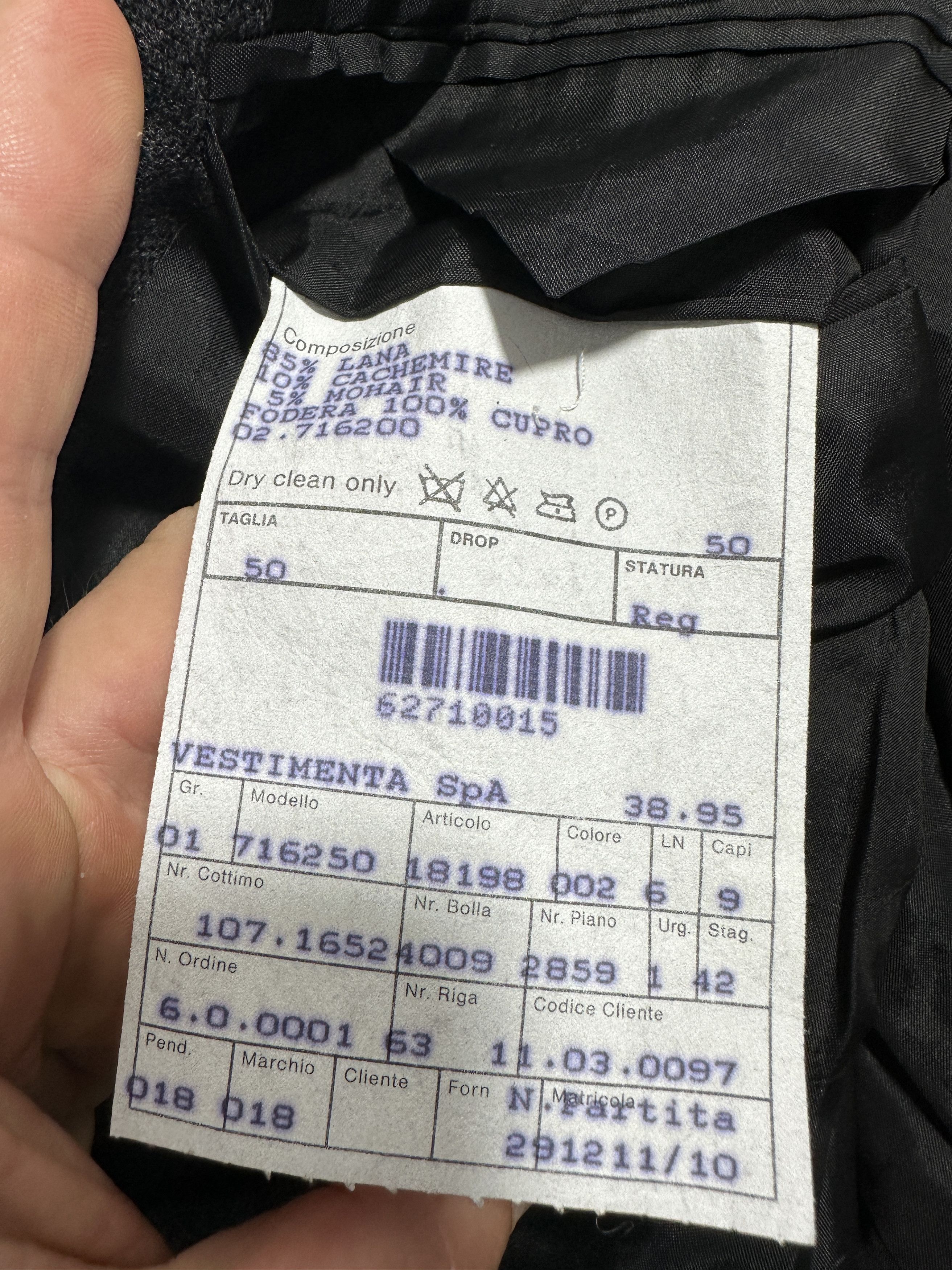Giorgio Armani Giorgio Armani Black Label Wool Cashmere Double Breasted 50 Size 50R - 15 Thumbnail