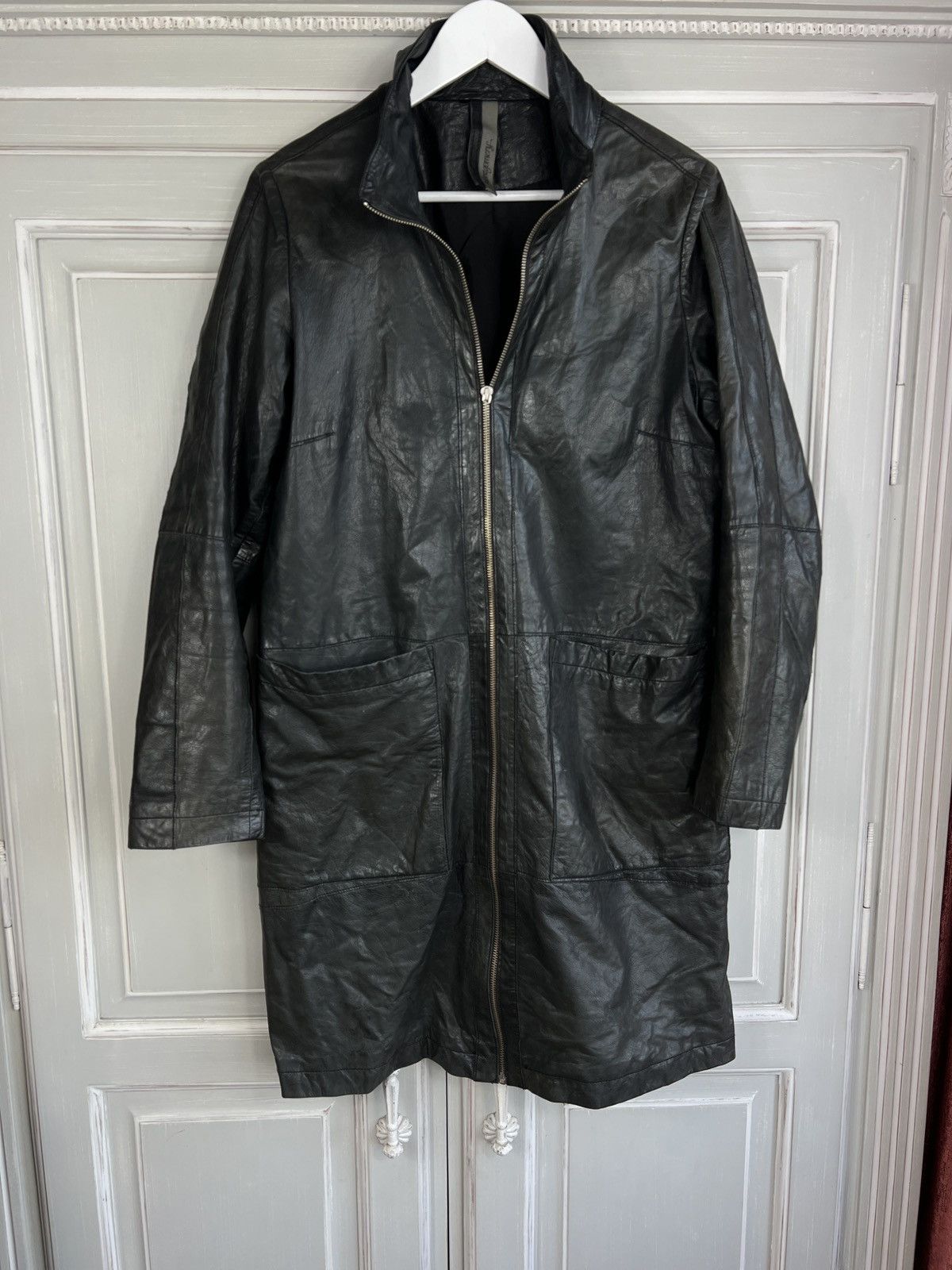 Other MONTGOMERY LONG LEATHER JACKET RICK OWENS STYLE Size M / US 6-8 / IT 42-44 - 1 Thumbnail