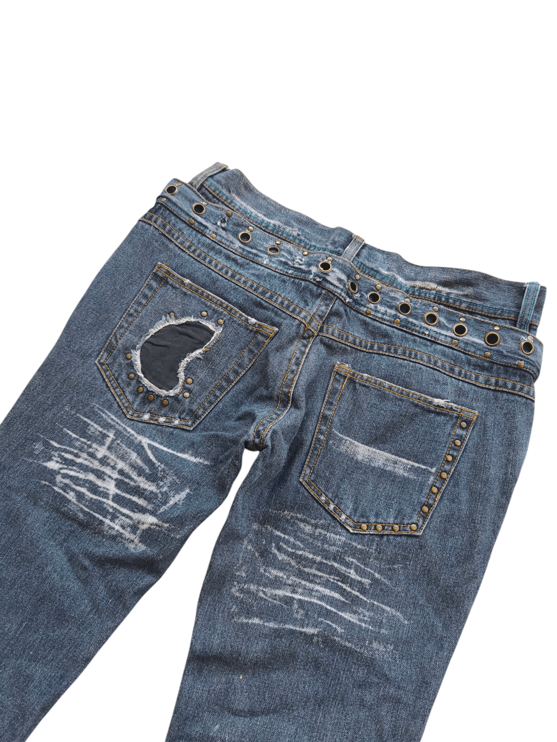 If Six Was Nine × LOWBOX Lowbox clawmark flare double waist denim Size US 34 / EU 50 - 9 Thumbnail