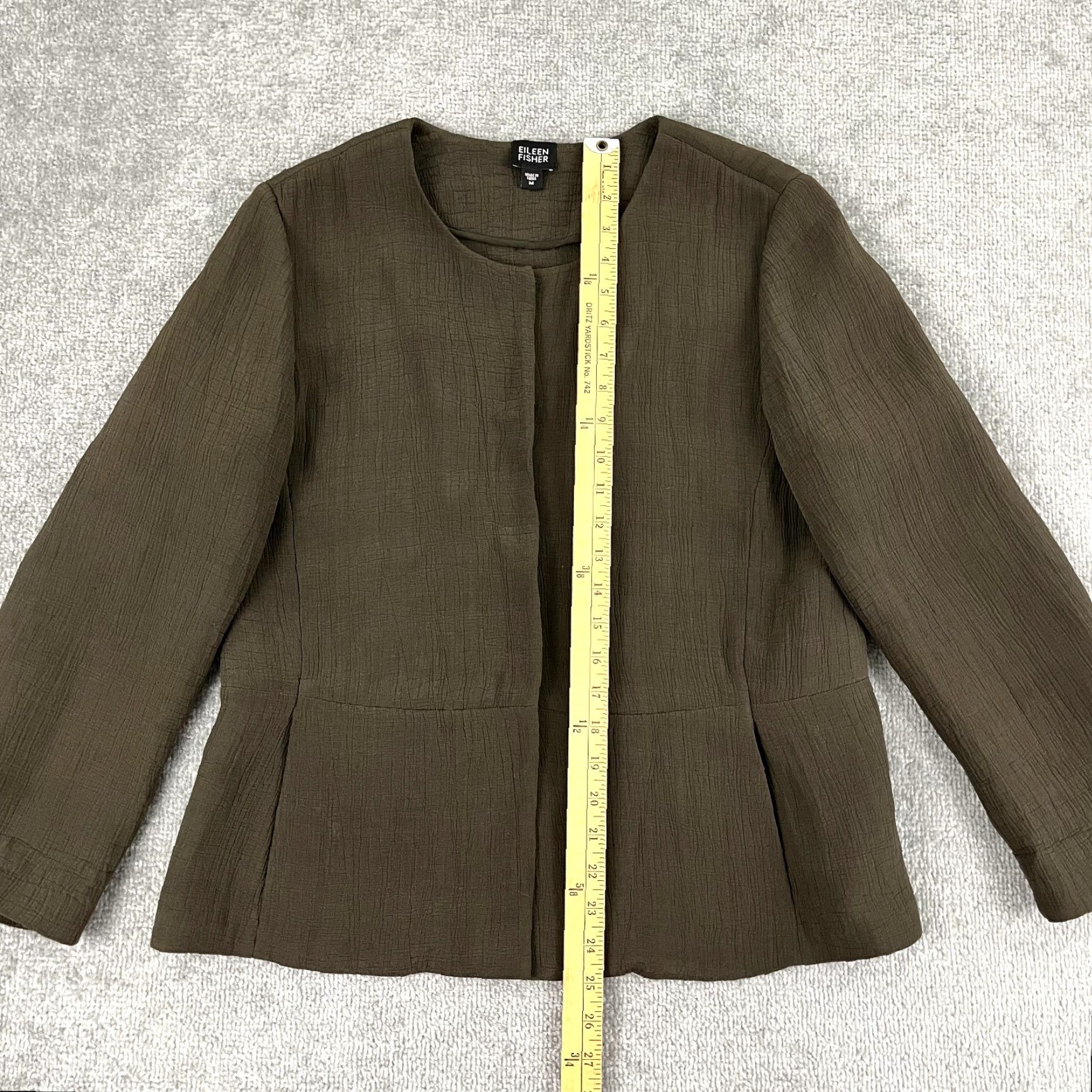 Eileen Fisher Eileen Fisher Jacket Womens Medium Brown Silk Blend Office Career Preppy Size M / US 6-8 / IT 42-44 - 4 Thumbnail