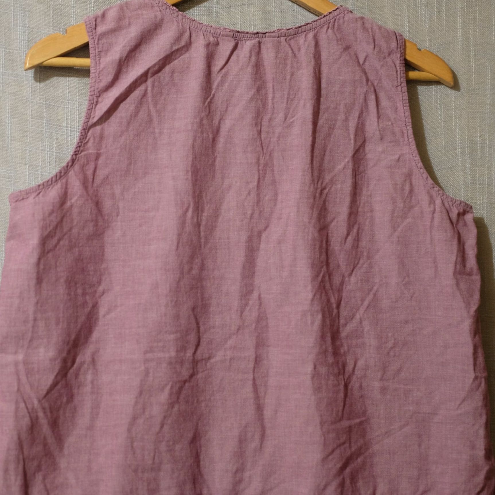 Croft & Barrow CROFT & BARROW Tank Top 100% Cotton 1/2 Button Lightweight Sheer Size XL Dusty Purple Women Sleeveless Round Neck Casual Travel Basic" Size XL / US 12-14 / IT 48-50 - 6 Thumbnail