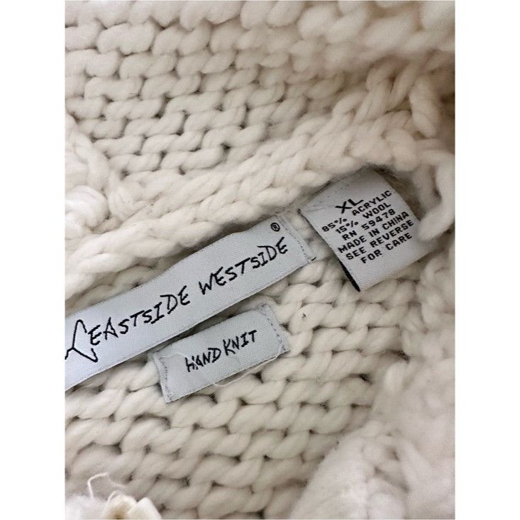 Other Vintage Y2K Chunky Hooded Zip Cardigan in Cream Size M / US 6-8 / IT 42-44 - 6 Thumbnail