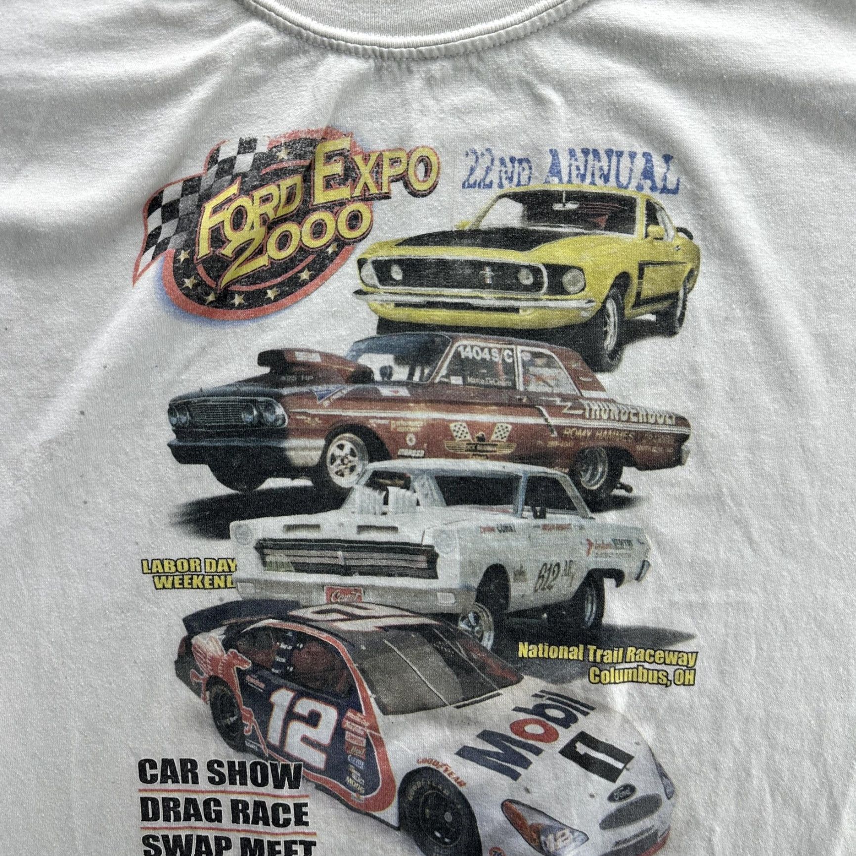 Ford VINTAGE Ford Expo 2000 Shirt Mens XL White Racing Car Show Drag Race 00s NASCAR? Size US XL / EU 56 / 4 - 4 Thumbnail