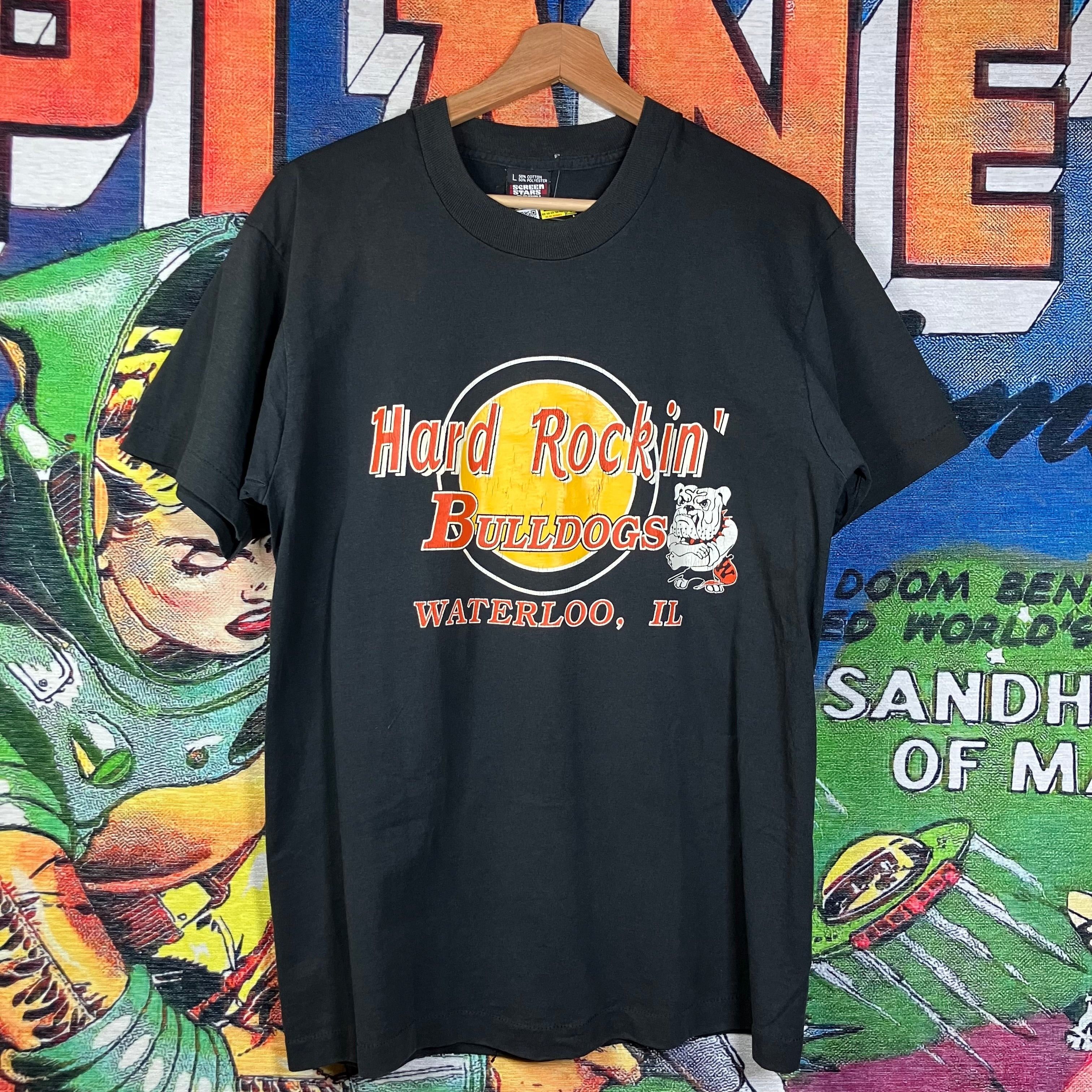 Hard Rock Cafe × Vintage Vintage 80s 90s Hard Rock Cafe “Hard Rockin Bulldogs” Tee Si Size US L / EU 52-54 / 3 - 1 Thumbnail