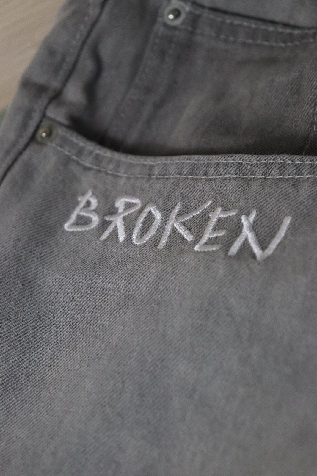 Broken Planet Broken Planet Market Recycled Cotton Jeans Grey Stars Y2K Size US 36 / EU 52 - 5 Thumbnail