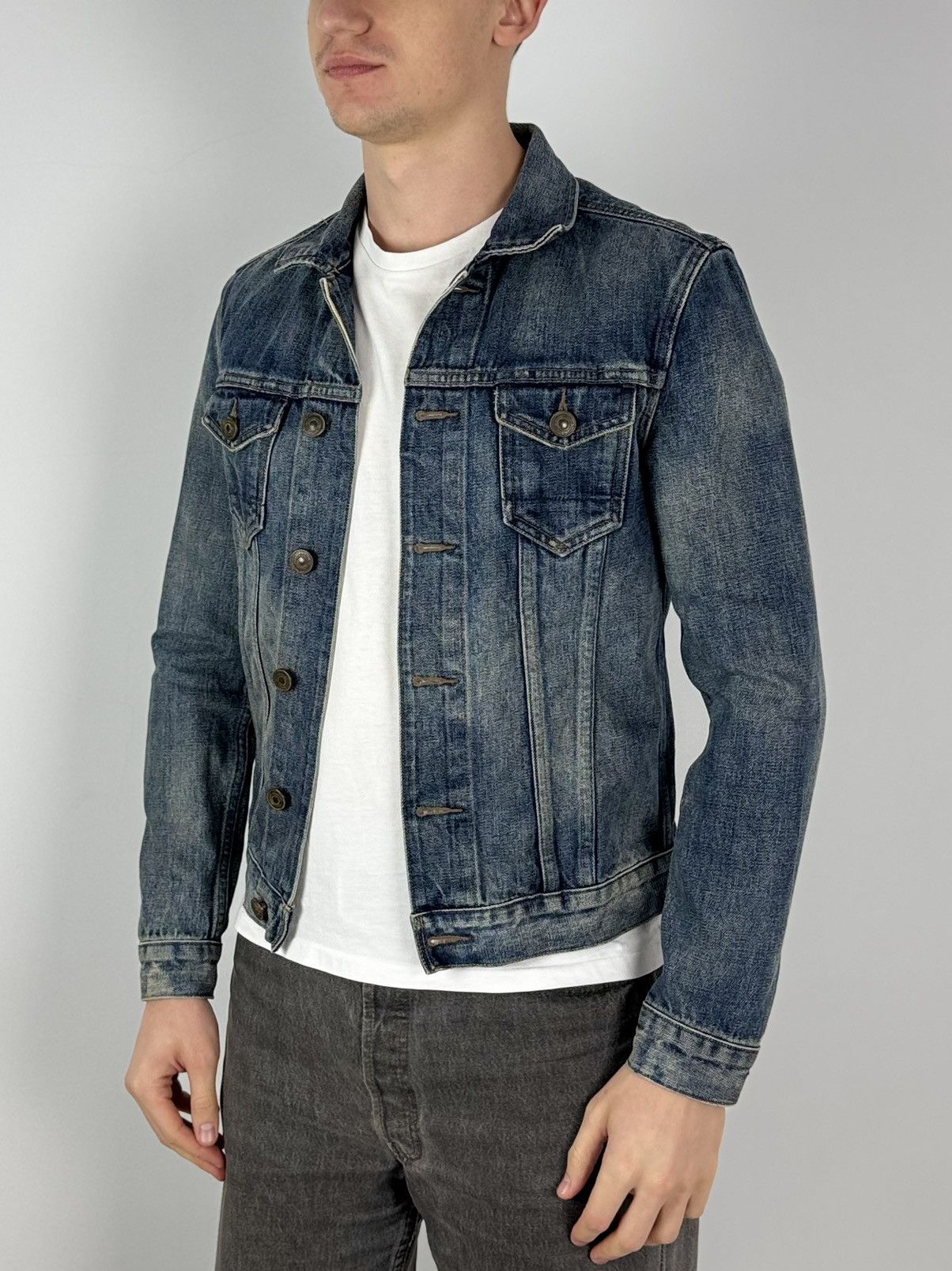 Allsaints AllSaints Japanese Fabric Bloomsbury Denim Selvage Jacket Size US S / EU 44-46 / 1 - 2 Thumbnail