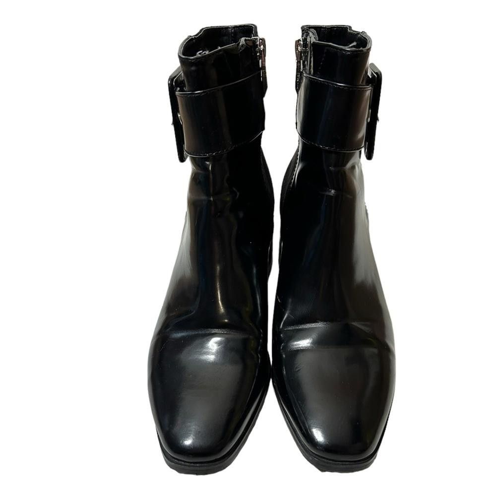 Zara Zara l Leather Suede Buckle Heeled Booties Size 9/40 Size US 9 / IT 39 - 2 Thumbnail