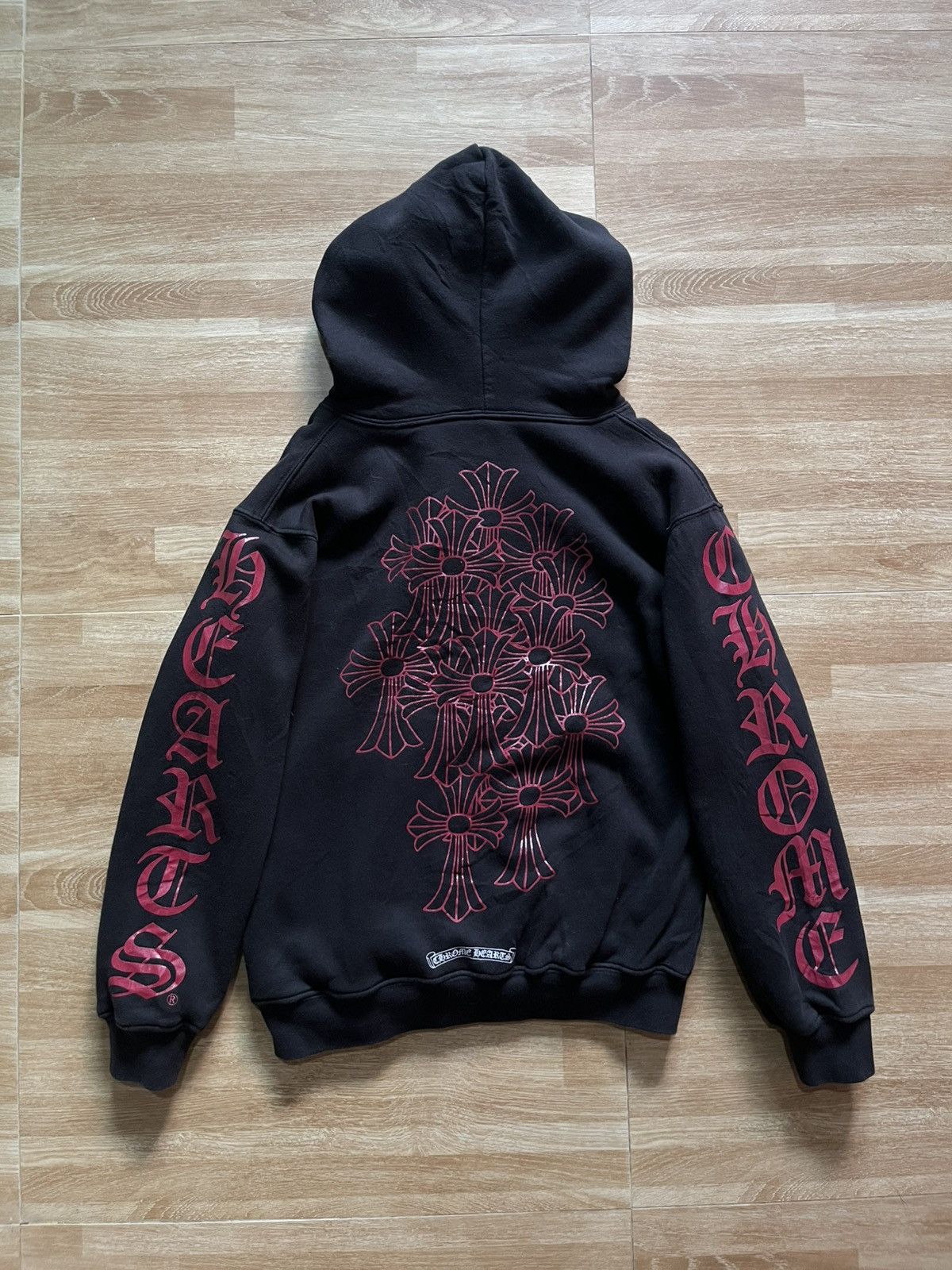 Chrome Hearts Chrome Heart Dagger Red Hoodie Zip | Grailed