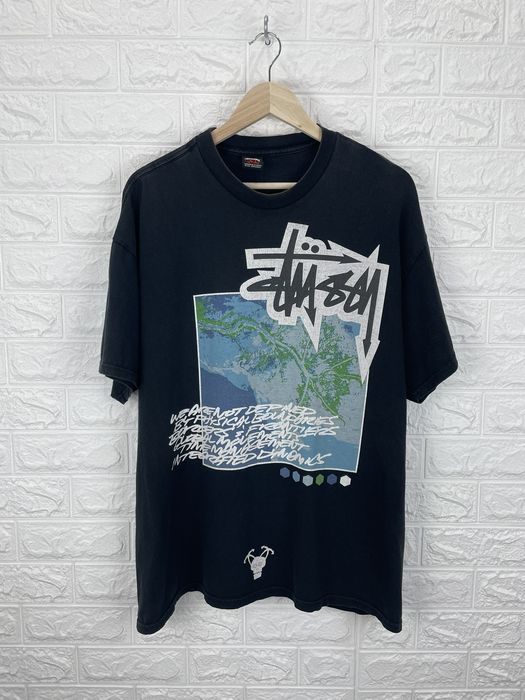 Vintage Vintage Stussy Big Logo Tee T-Shirt Size Xl | Grailed